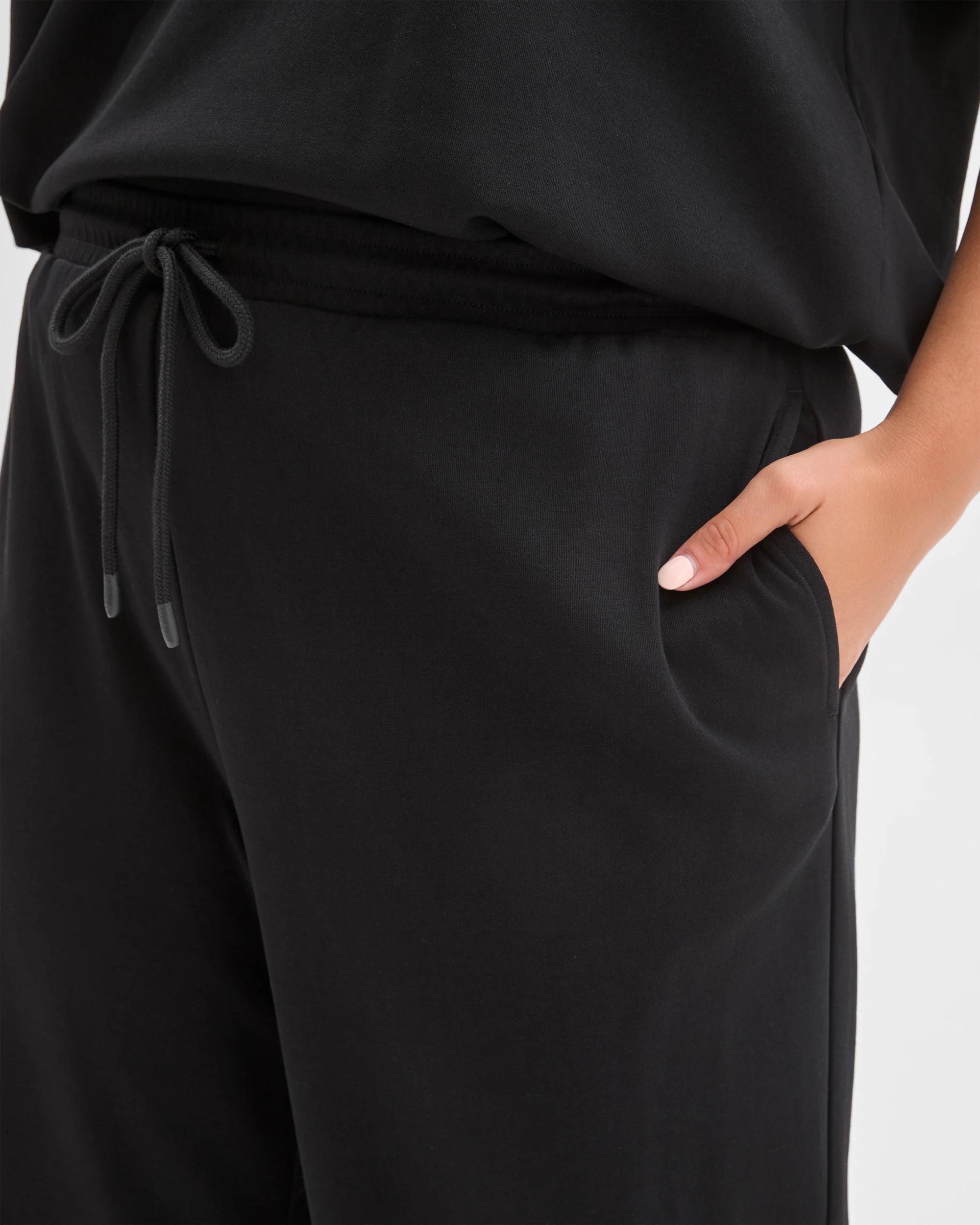 5 Target Curve Plus Size Australian Cotton Blend Wide Leg Interlock Pants BLACK, 5 of 6