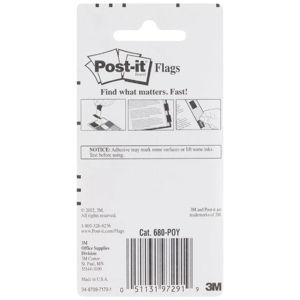 4 Post-it Flags 25x43mm Pastel 60 Pack, 4 of 4
