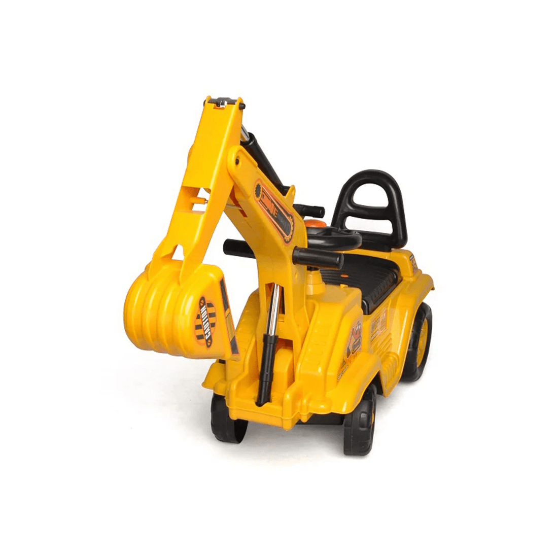 3 Lenoxx Ride On Excavator Kids 3 Plus Outdoor Tractor Push Toy - Yellow, 3 of 4
