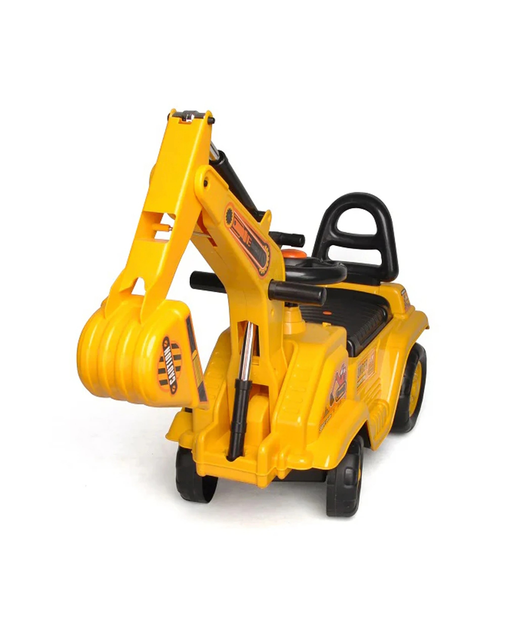 3 Lenoxx Ride On Excavator Kids 3 Plus Outdoor Tractor Push Toy - Yellow, 3 of 4