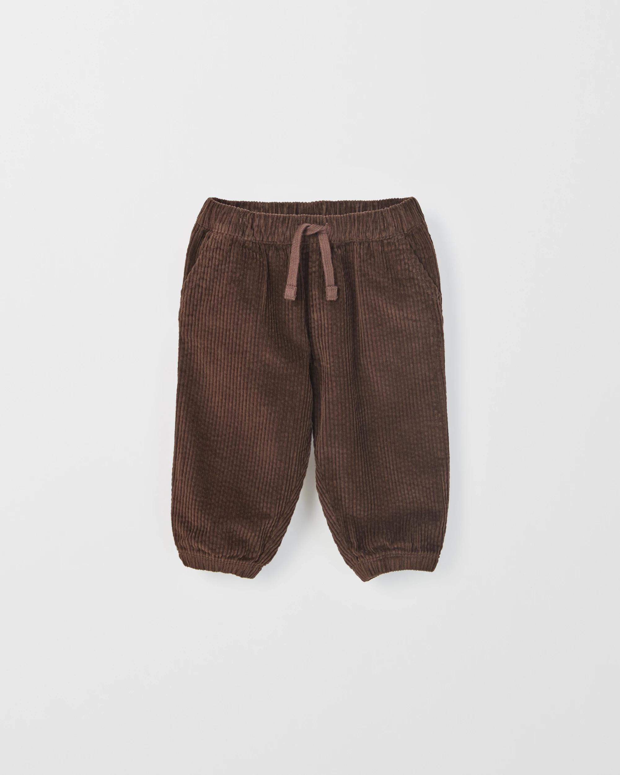 3 Target Baby Baby Full Length Corduroy Pants HOT FUDGE, 3 of 4