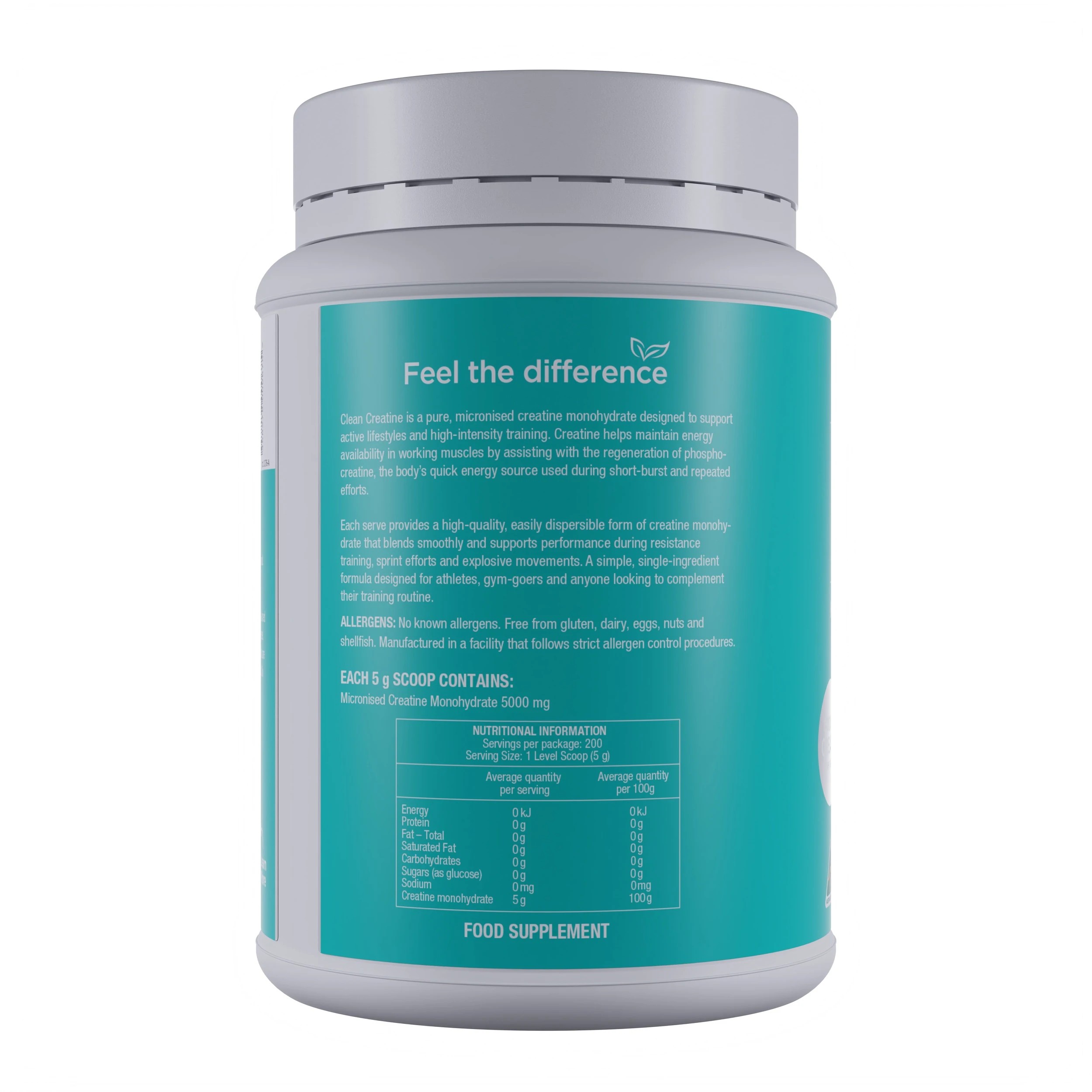 2 Vitaceuticals 1kg Wellness Essentials Clean Creatine Micronised Unflavoured Oral Powder, 2 of 3