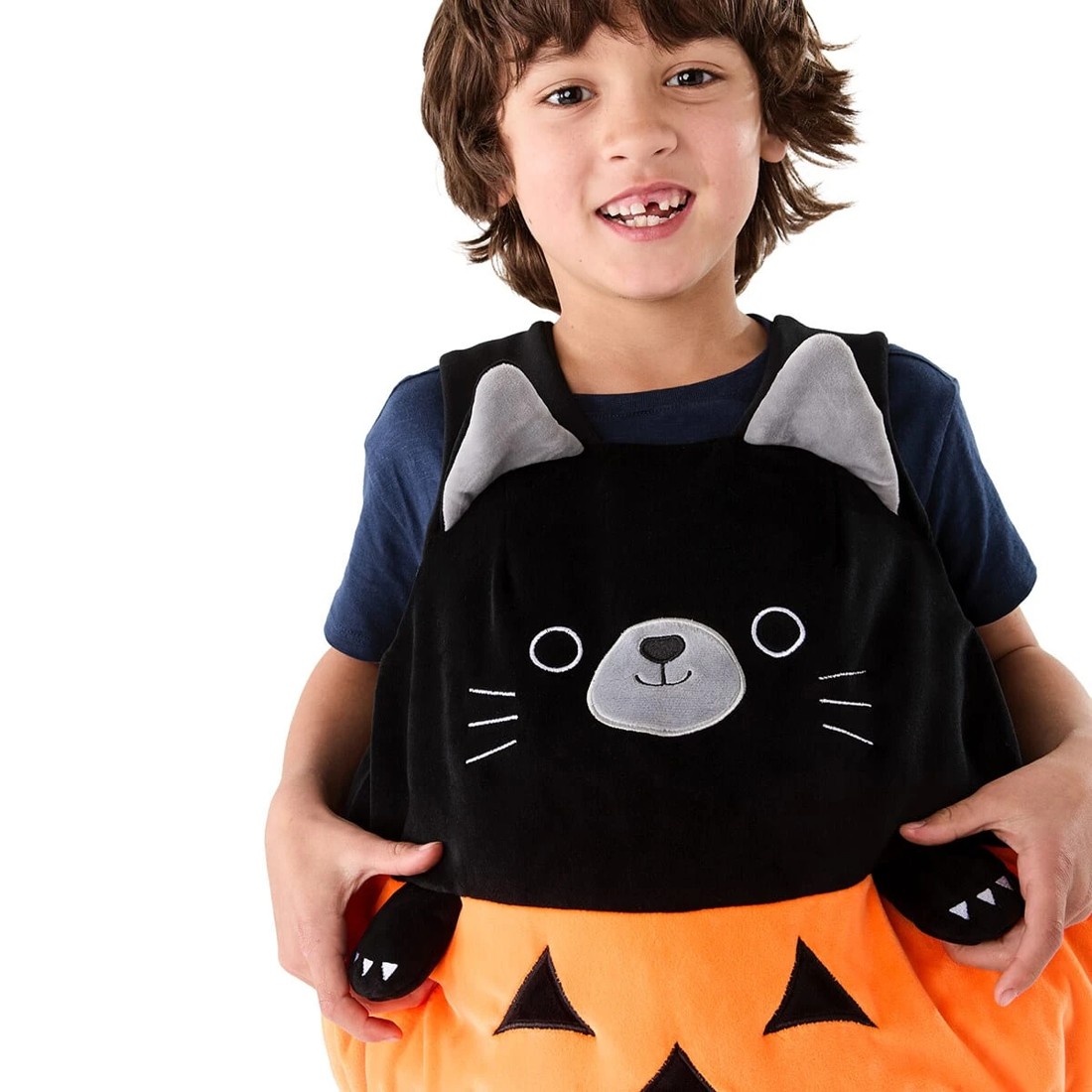6 Squishy Vest Pumpkin Cat Costume - Ages 4+, 6 of 10
