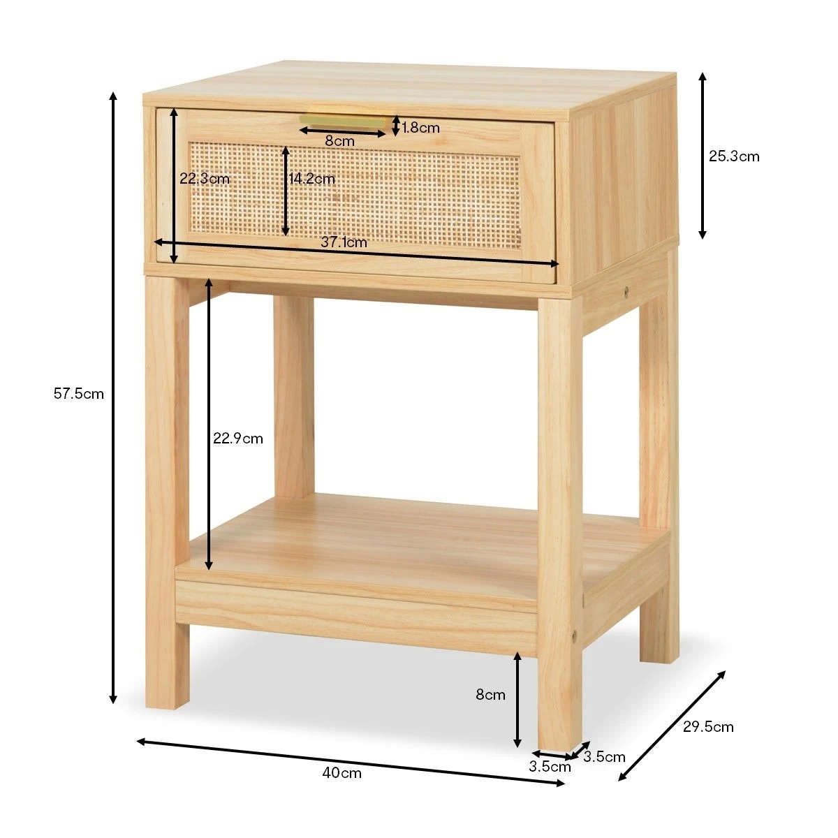 10 Fraser Rattan Bedside Table, 10 of 10