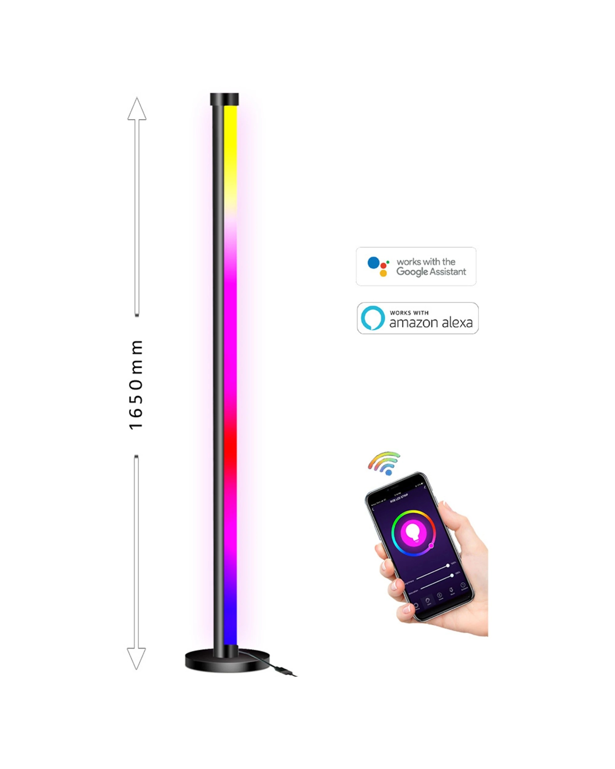 2 Sansai Smart Rgb/white Corner Led Light/lamp 1.56m Home Decor/lighting - Multi, 2 of 9