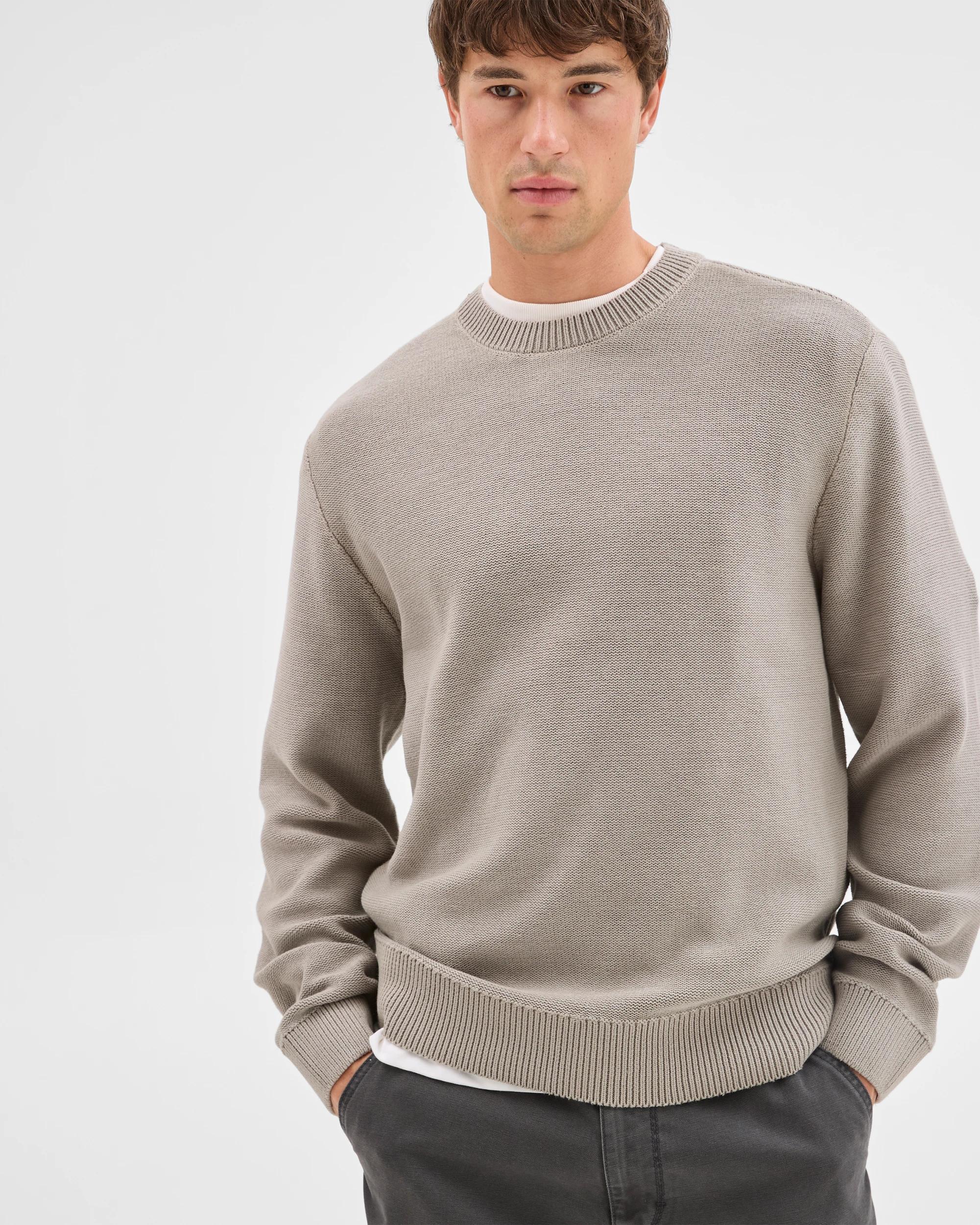 2 Commons Australian Cotton Oversized Knit Jumper WORN SAND, 2 of 6