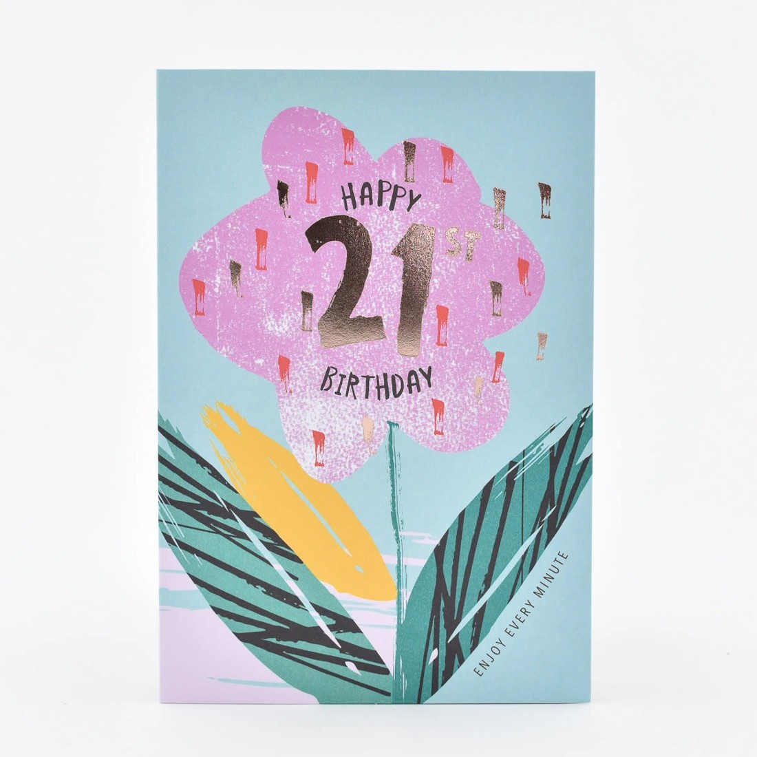 1 Hallmark 21st Birthday Card - Flower, 1 of 3