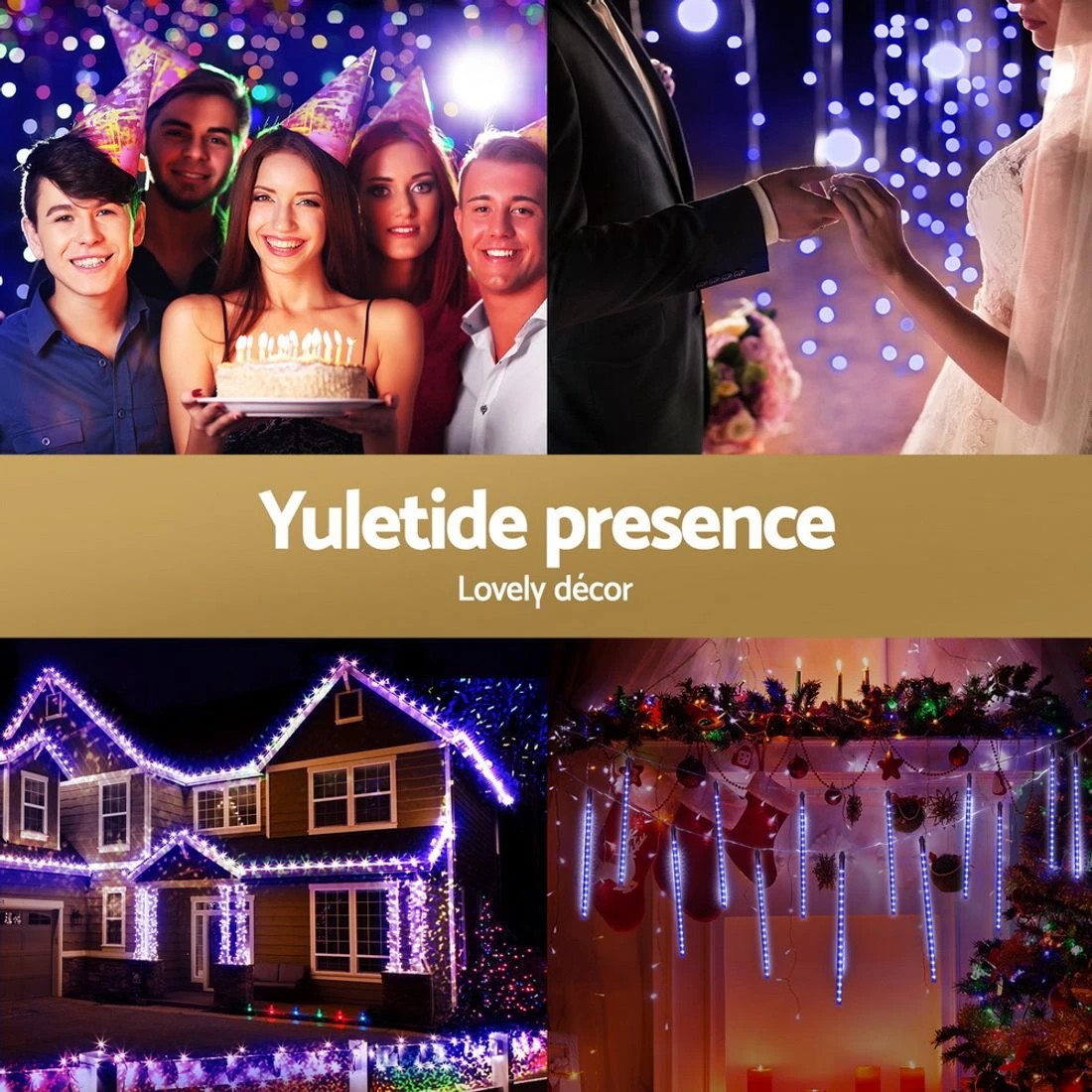 6 Jingle Jollys 7M Christmas Lights Shower Light 288 LED Icicle Falling Metor
 - blue, 6 of 7