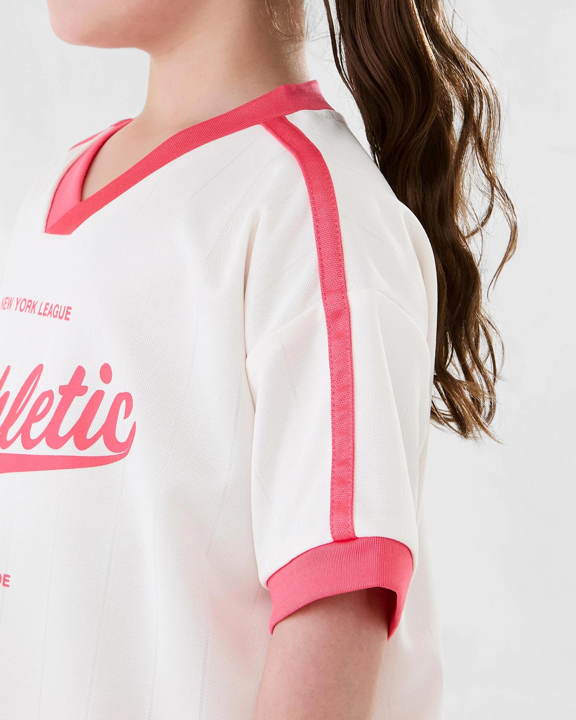 6 Short Sleeve Oversized Sporty T-shirt Wht Typo, 6 of 8
