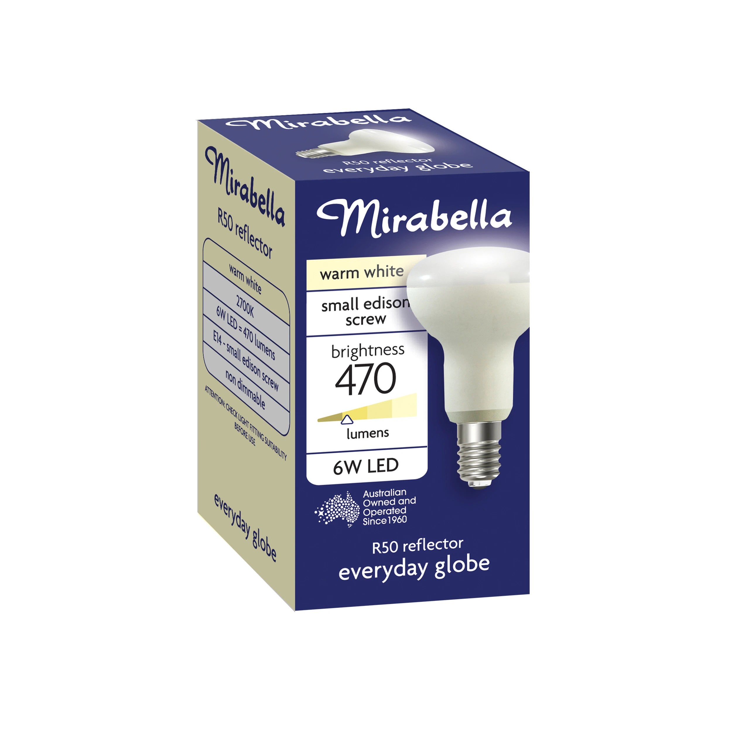 6 Mirabella LED R50 SES 6W 470LM 2700K - Warm White, 6 of 6