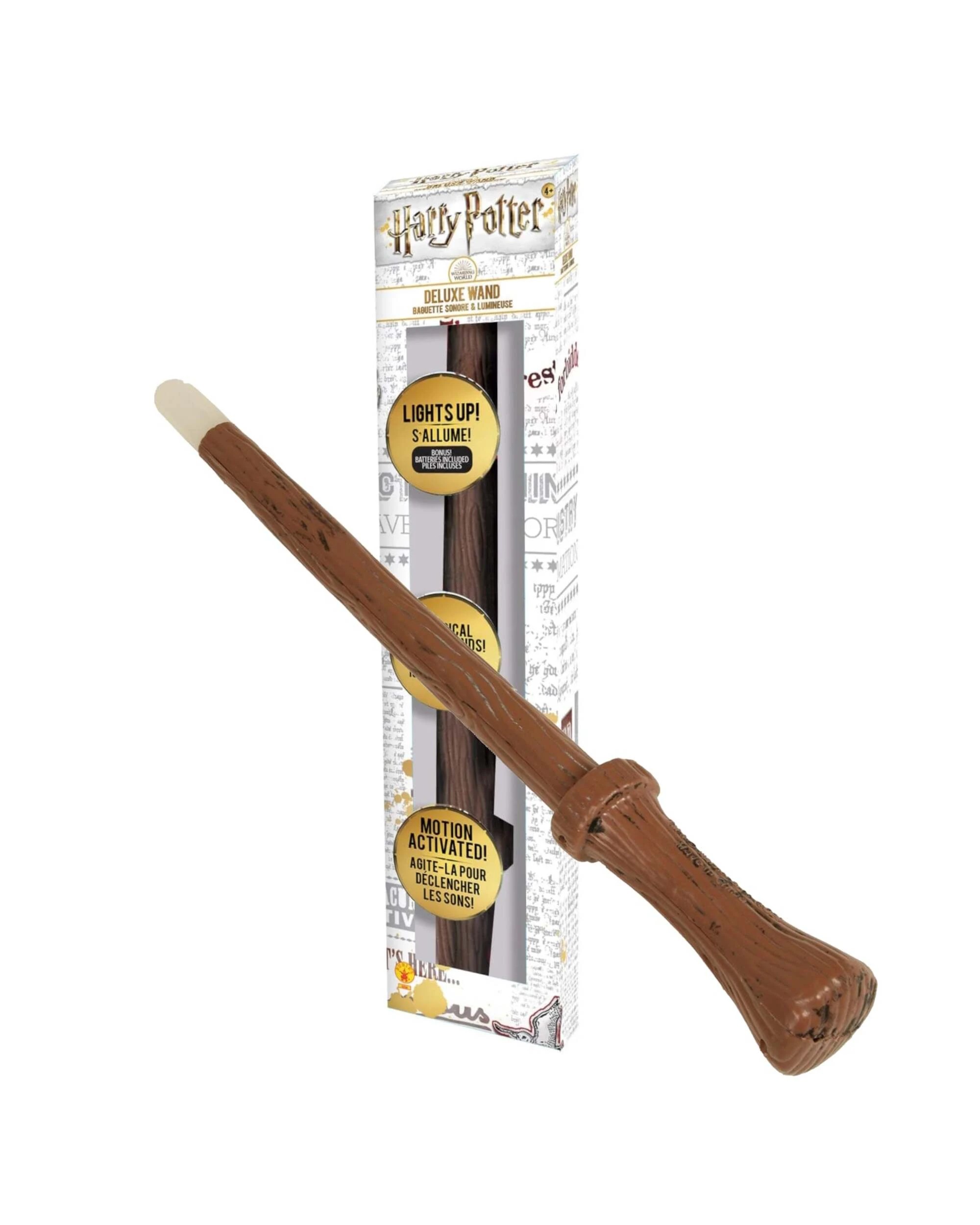 1 Rubies Harry Potter Deluxe Magical Light Up Wand - One Size - Brown, 1 of 3