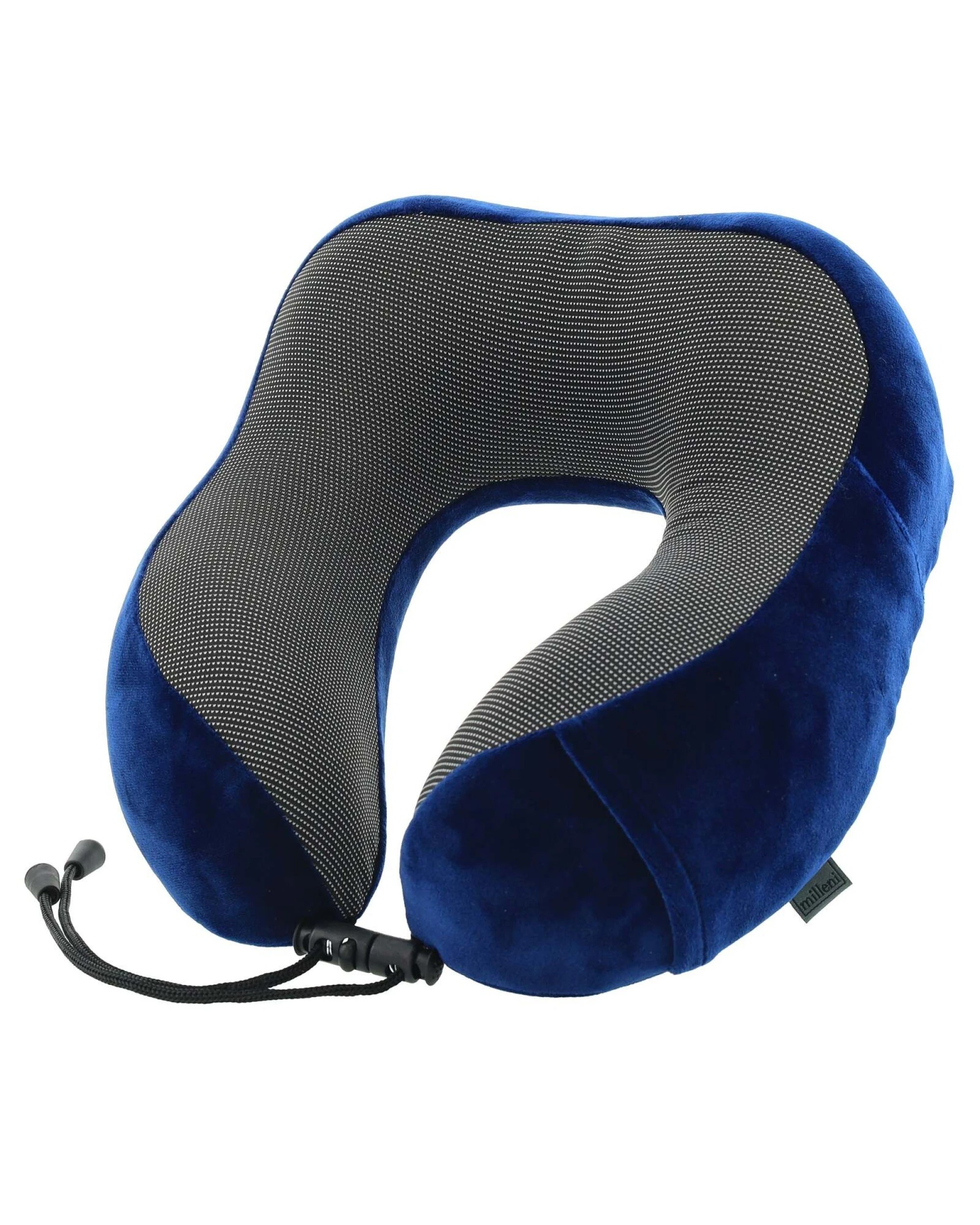 1 Milleni Memory Foam Comfort Ergonomic Air Travel Neck Pillow Neck Support Flight - Navy, 1 of 5