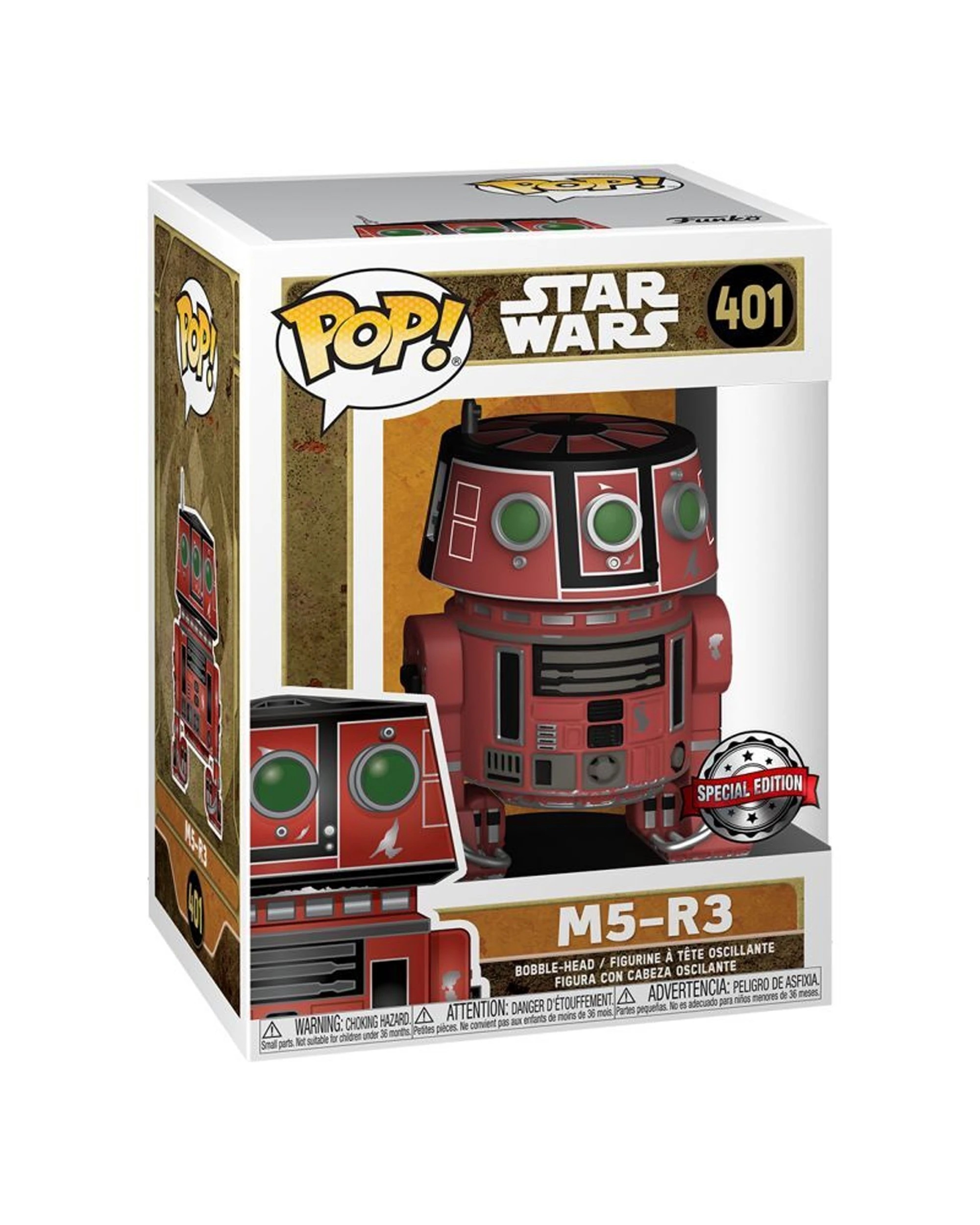 2 Pop Vinyl Figurine Star Wars Galaxys Edge - M3-R3 RS Collectible 10cm Plastic - Multi, 2 of 3