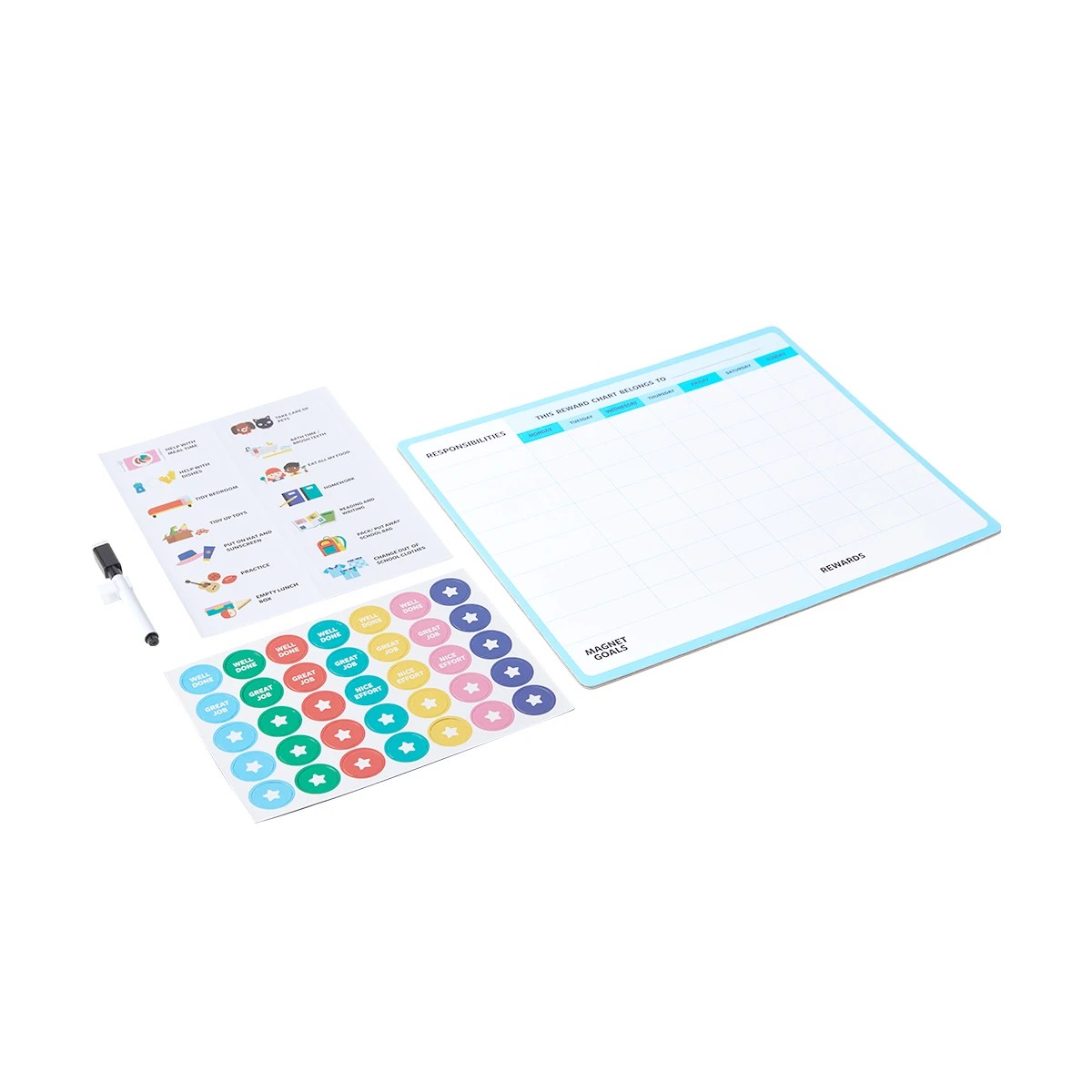 2 Magnetic Reward Chart Daily Tasks, 2 of 5
