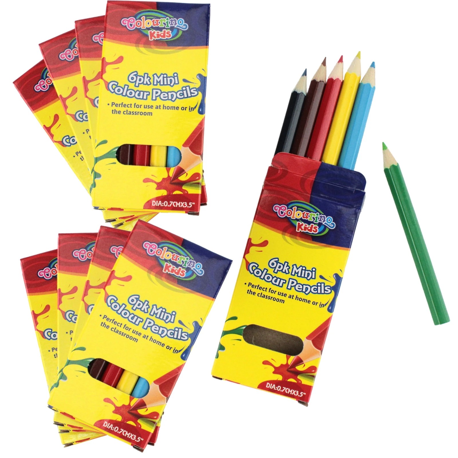 1 Colouring Kids Mini Boxed Pencils Bulk Buy (48 Packs), 1 of 3