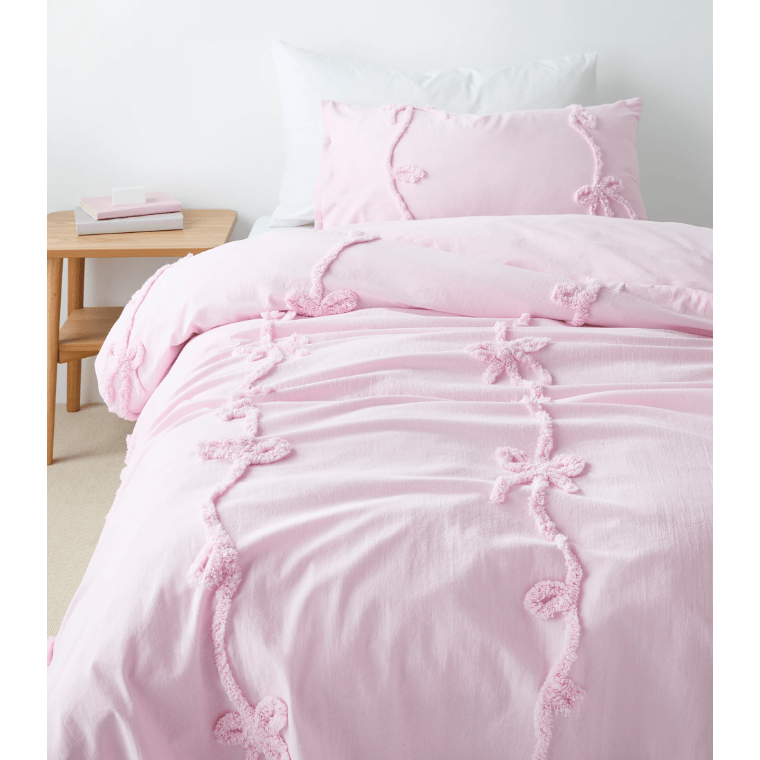 1 Target Bonnie Bows Textured Quilt Cover Set
 - Queen Bed
 - Pink, 1 of 3