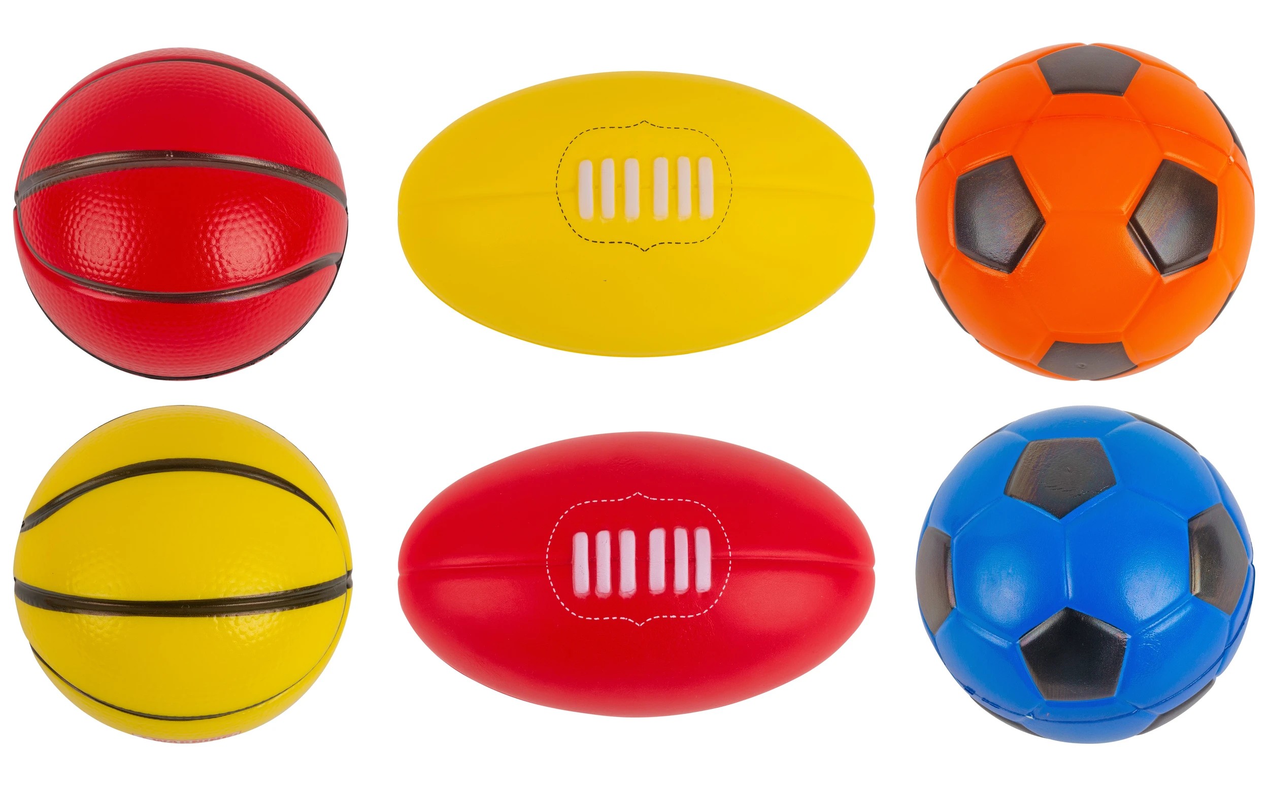 1 B. toys 13cm PU Foam Sports Balls - Assorted - Multi, 1 of 6