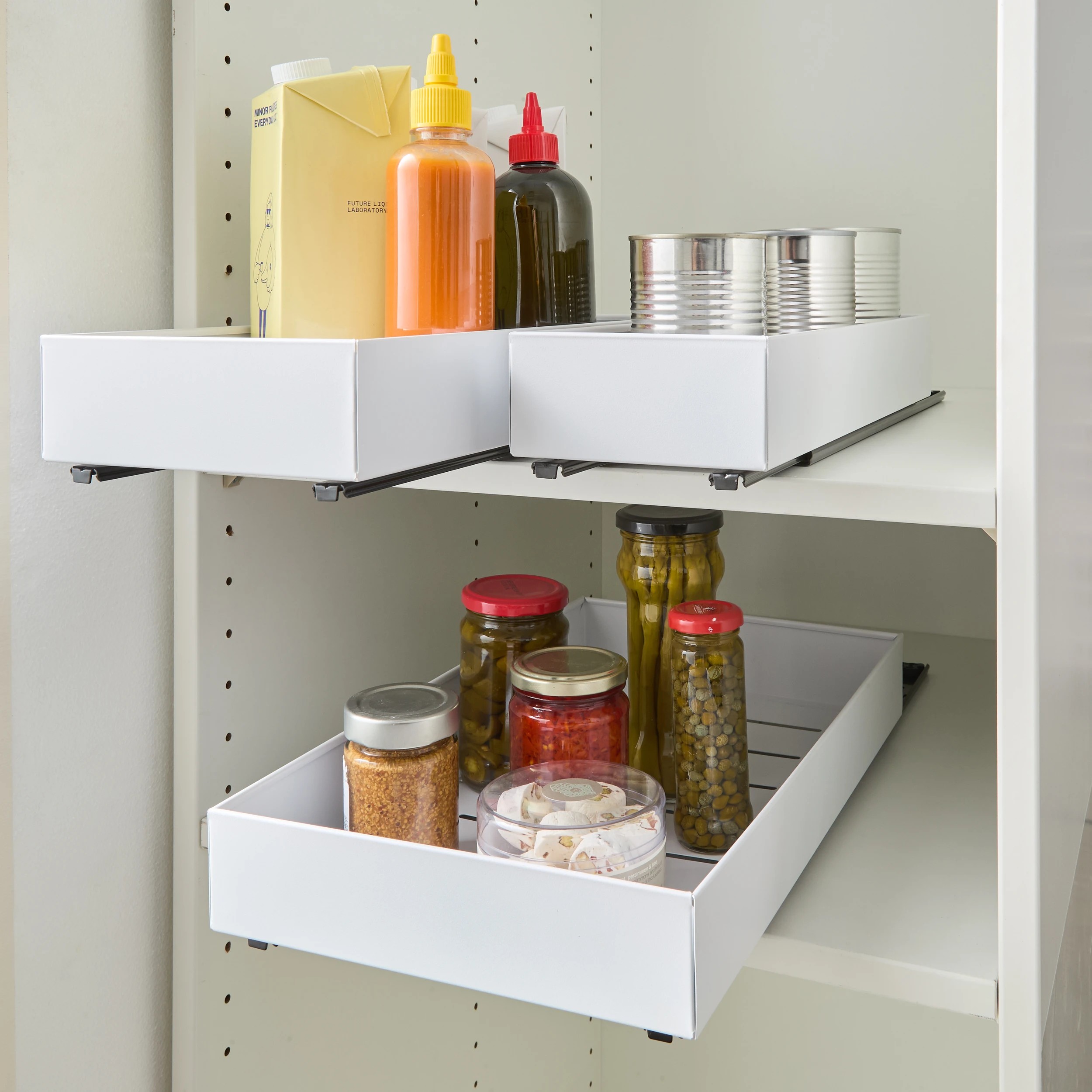 2 Set of 3 Pull-Out Drawers - White, 2 of 10