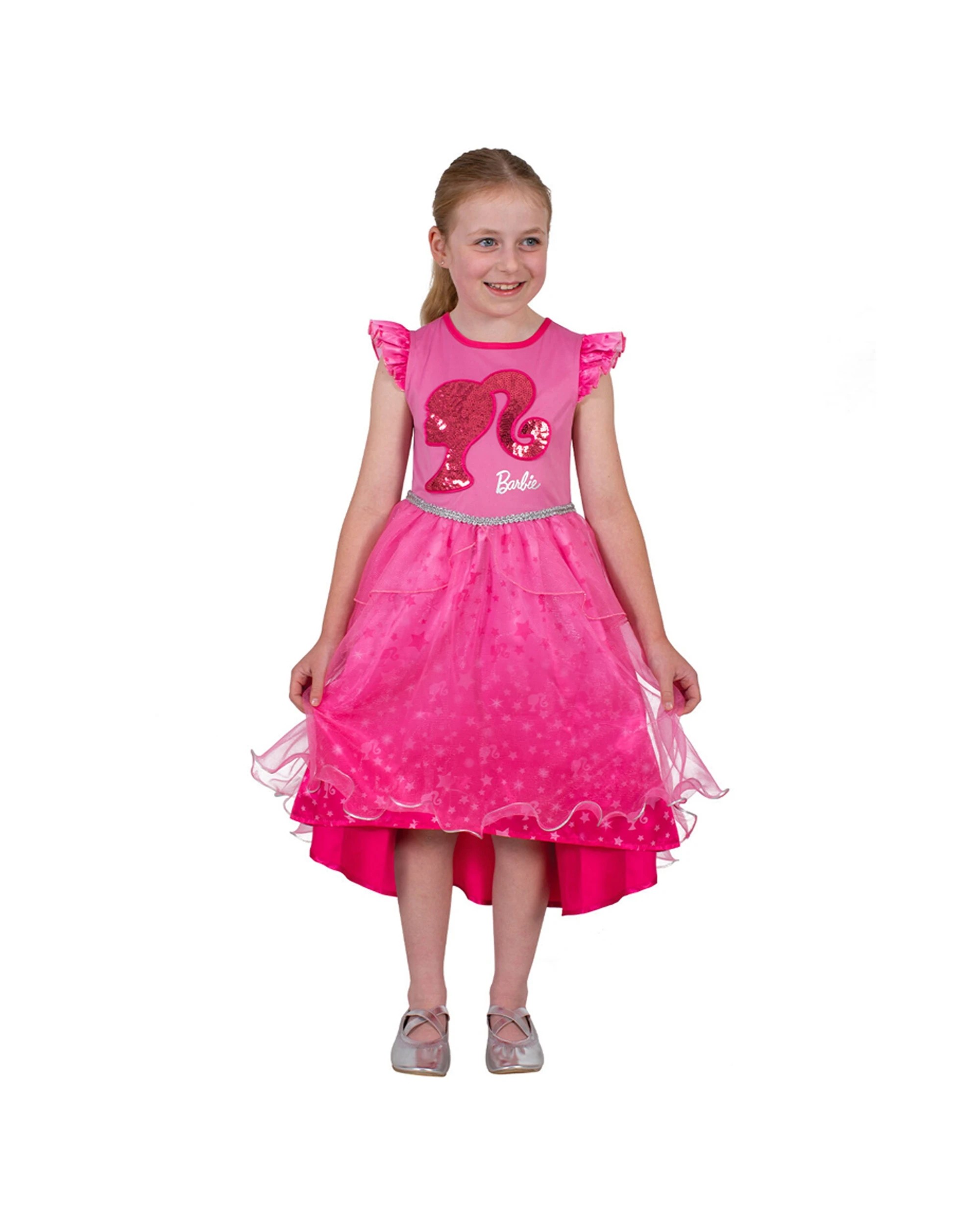 1 Barbie Sparkle Deluxe Costume Party Halloween Dress Up Outfit Kids Size 6-8y - Pink, 1 of 3