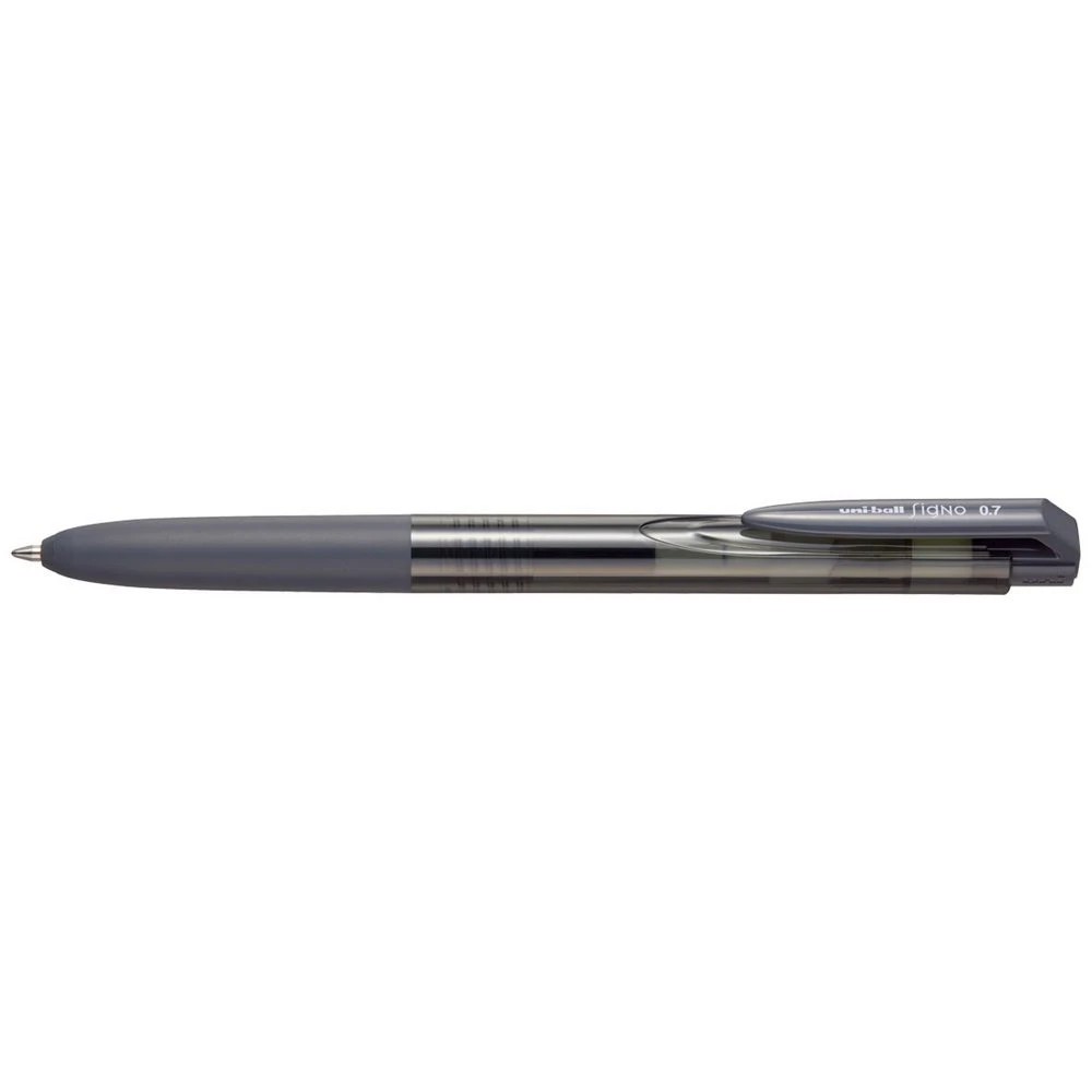1 Uniball Signo RT1 Retractable Gel Pen 0.7mm Grey, 1 of 1
