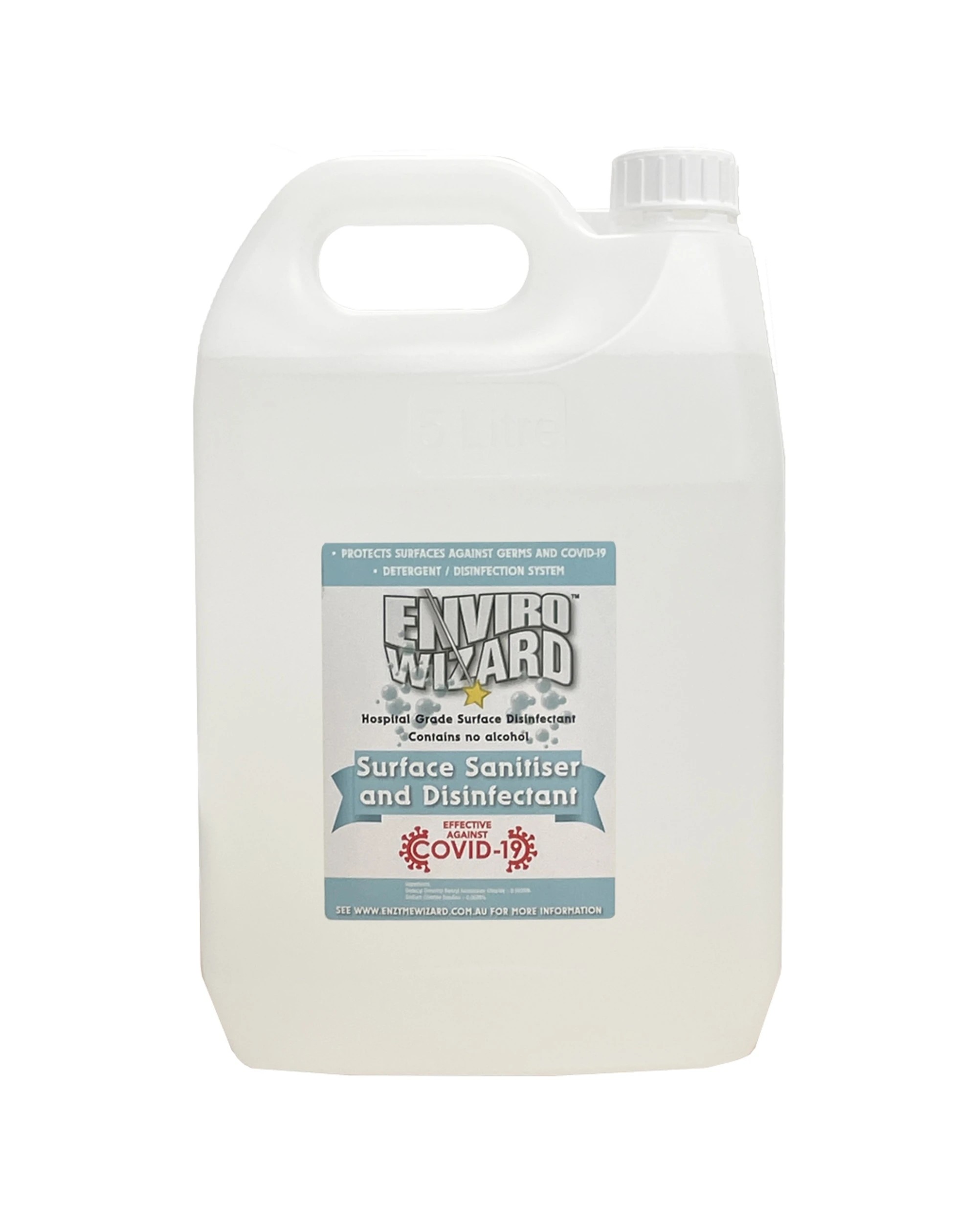 1 Enzyme Wizard Surface Sanitiser and Disinfectant 5L - Plain, 1 of 1