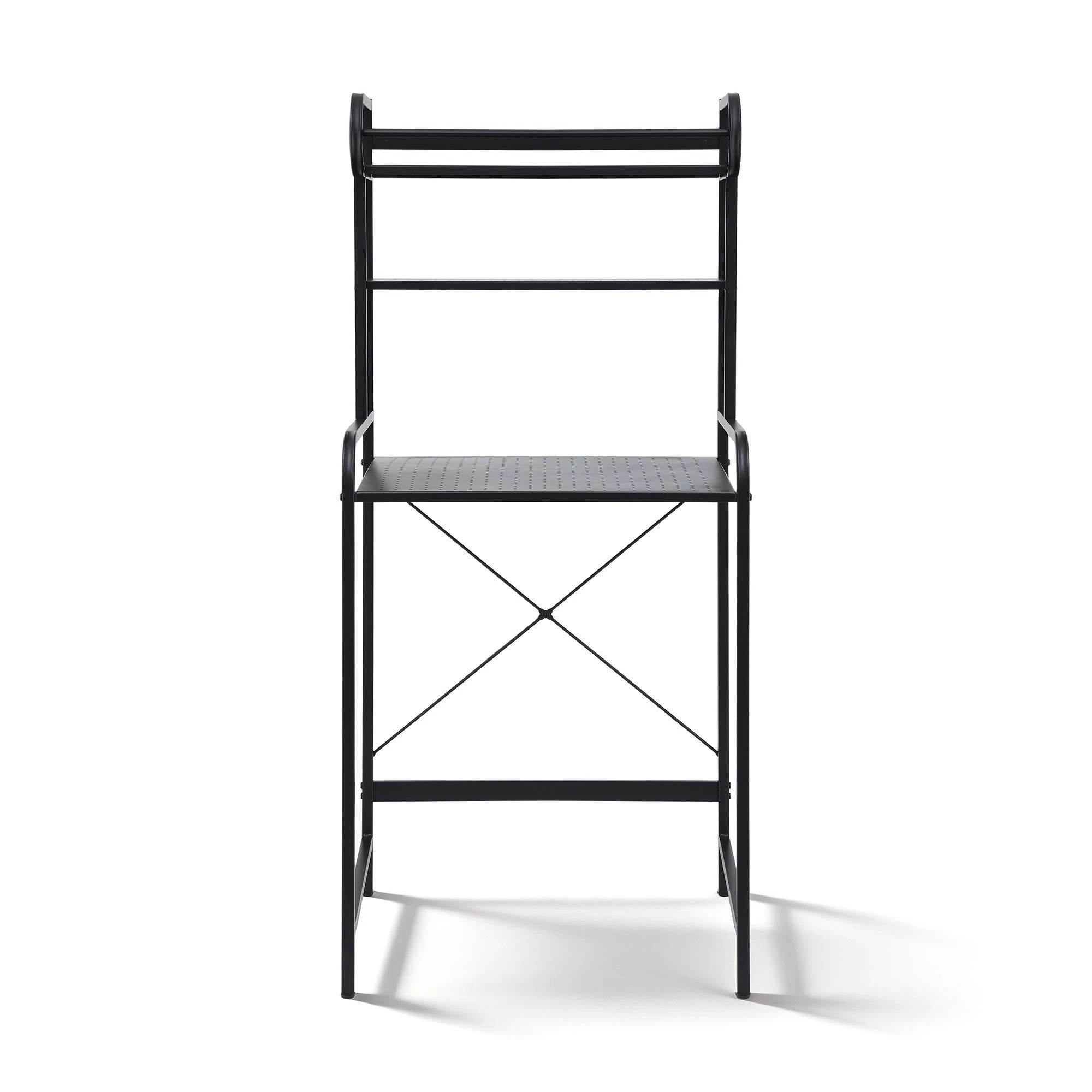 2 Artiss Bathroom Storage Shelf Over Washing Machine Toilet 3 Tier - Black, 2 of 6