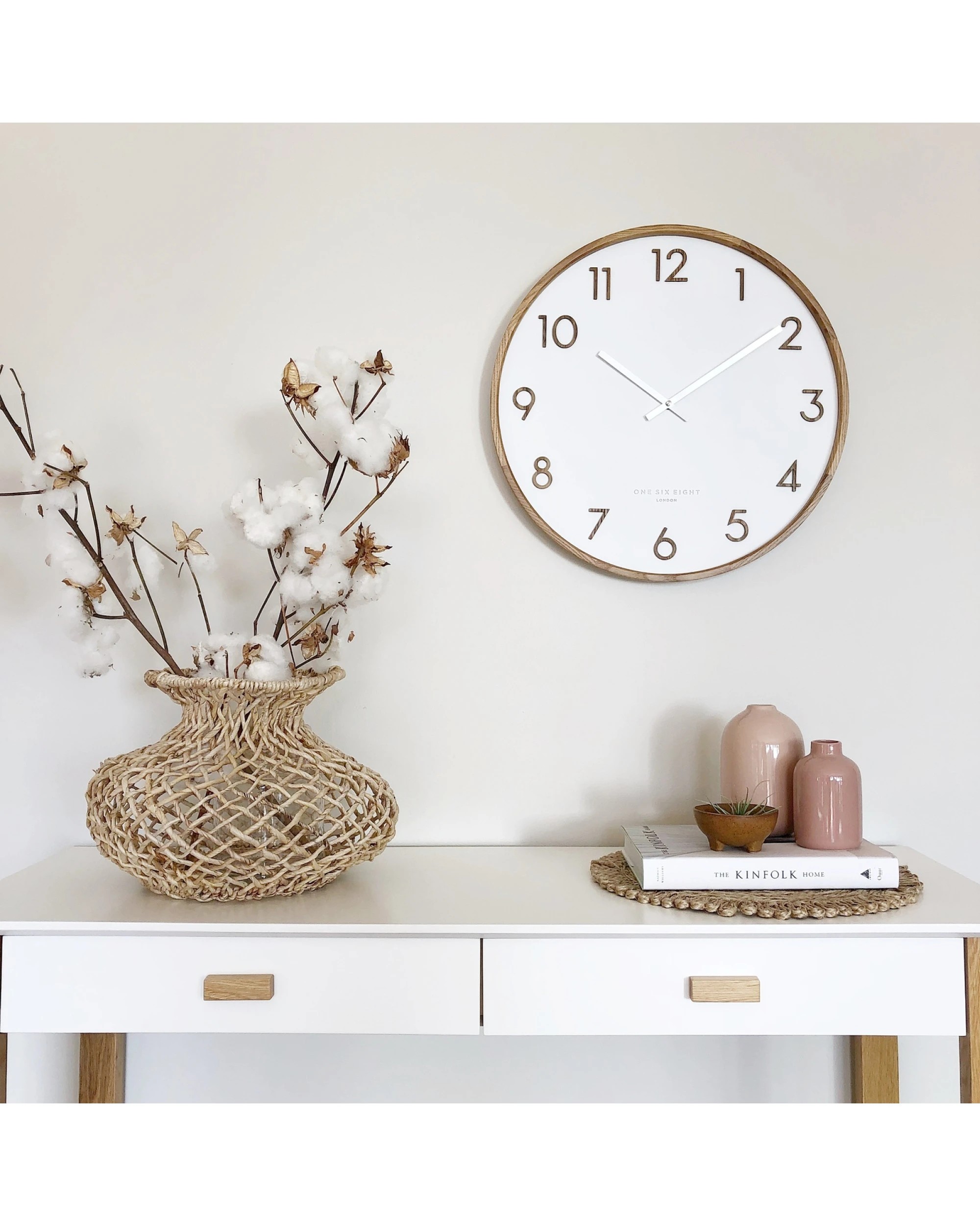 5 One Six Eight London Scarlett Silent Wall Clock - 35cm - White, 5 of 7