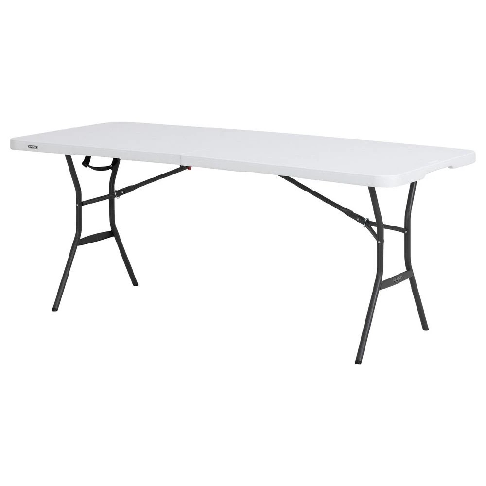 3 Lifetime Light Commercial 6 Foot Bi-fold Table White Desks, Tables and Returns, 3 of 10