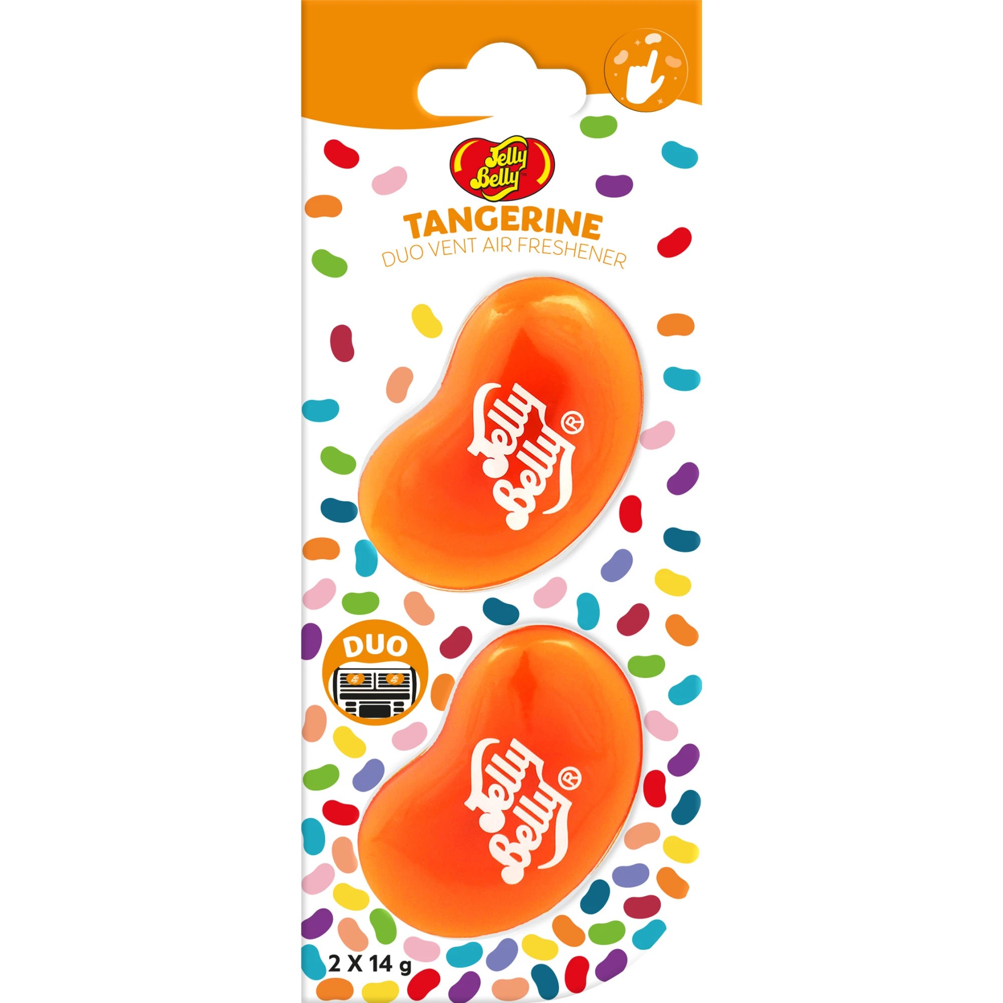1 2 Pack Jelly Belly Duo Vent Air Freshener - Tangerine, 1 of 1
