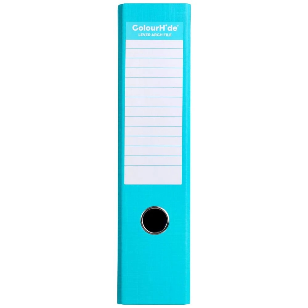 3 ColourHide Lever Arch File PE A4 Sky Blue, 3 of 5