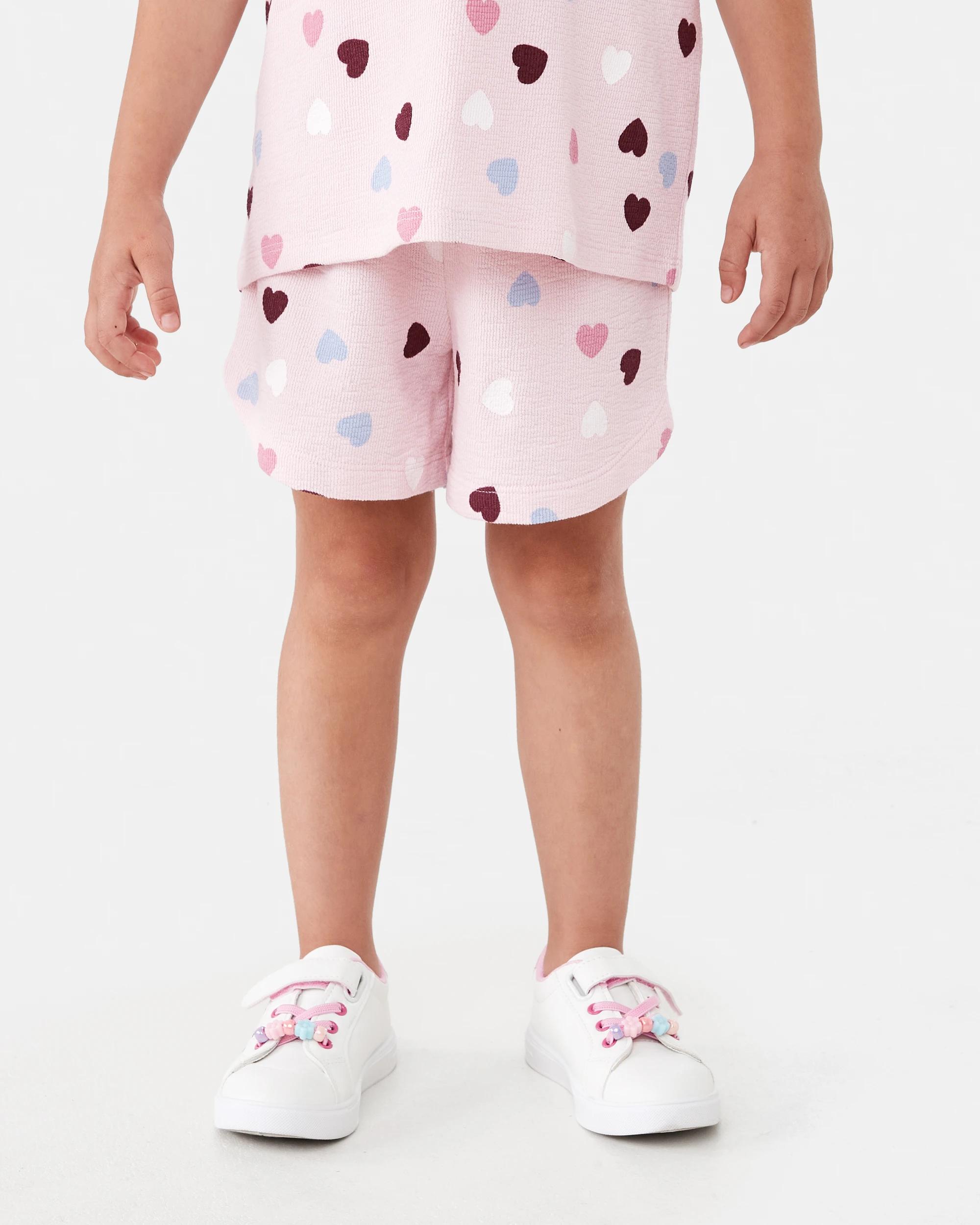 1 Slub Jacquard Shorts Pnk Heart, 1 of 6