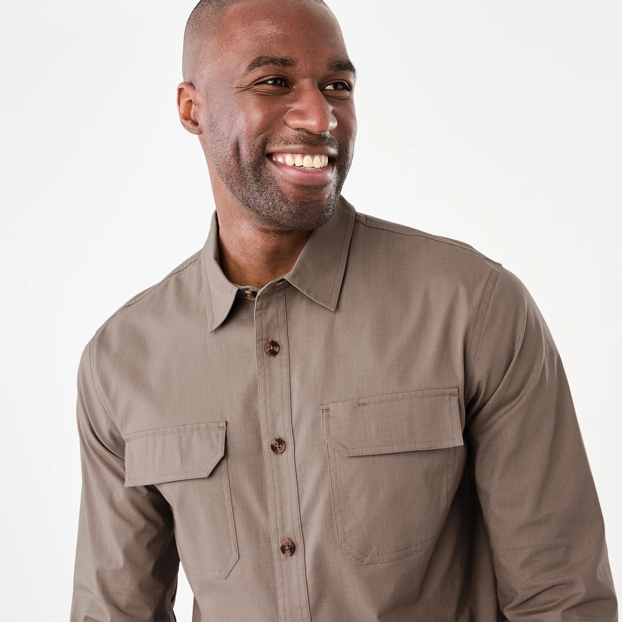 4 Workwear Long Sleeve Work Shirt Desert Taupe, 4 of 9