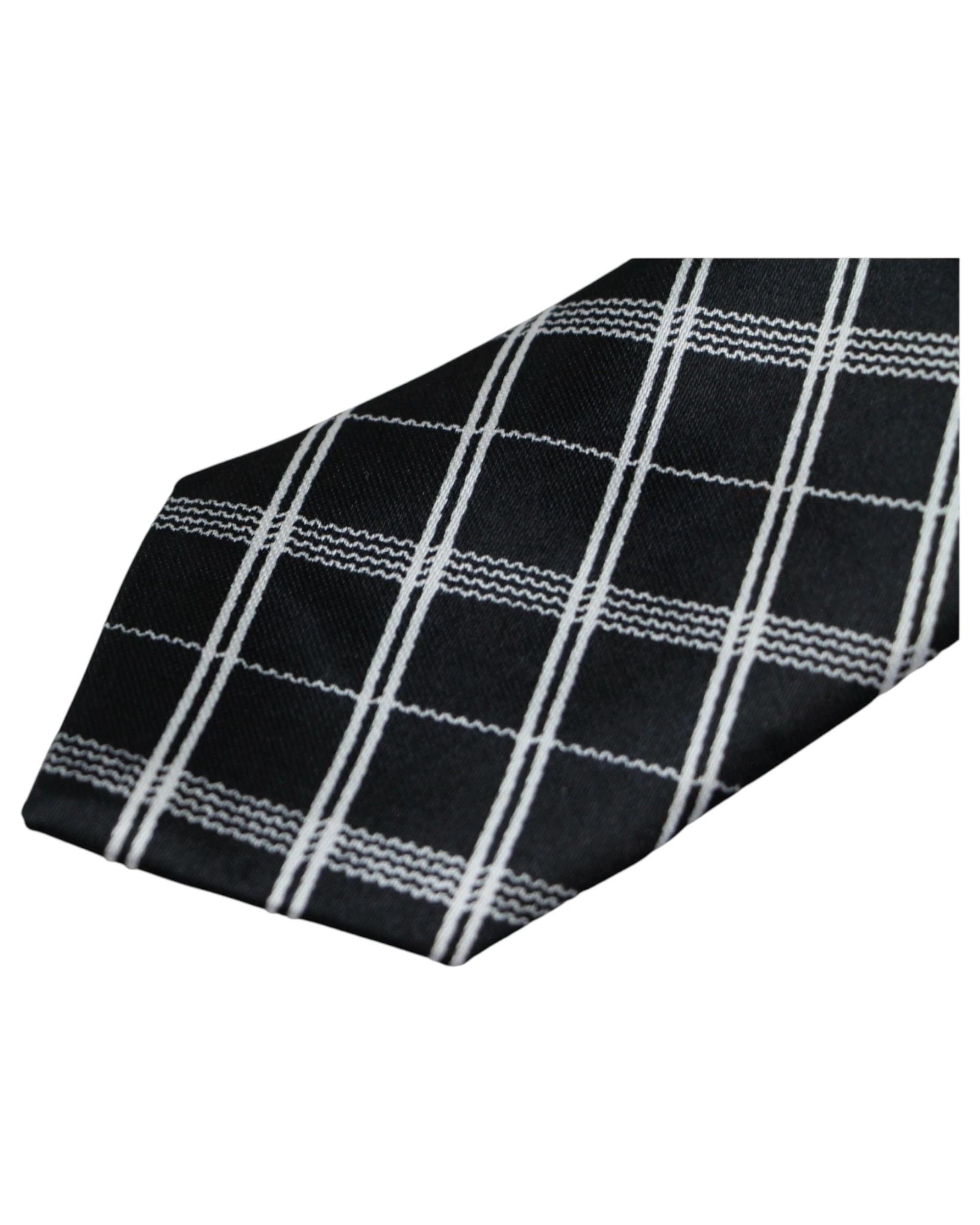 2 Zasel Mens Charcoal & White Diagonal Line 5cm Skinny Neck Tie - Multi, 2 of 3
