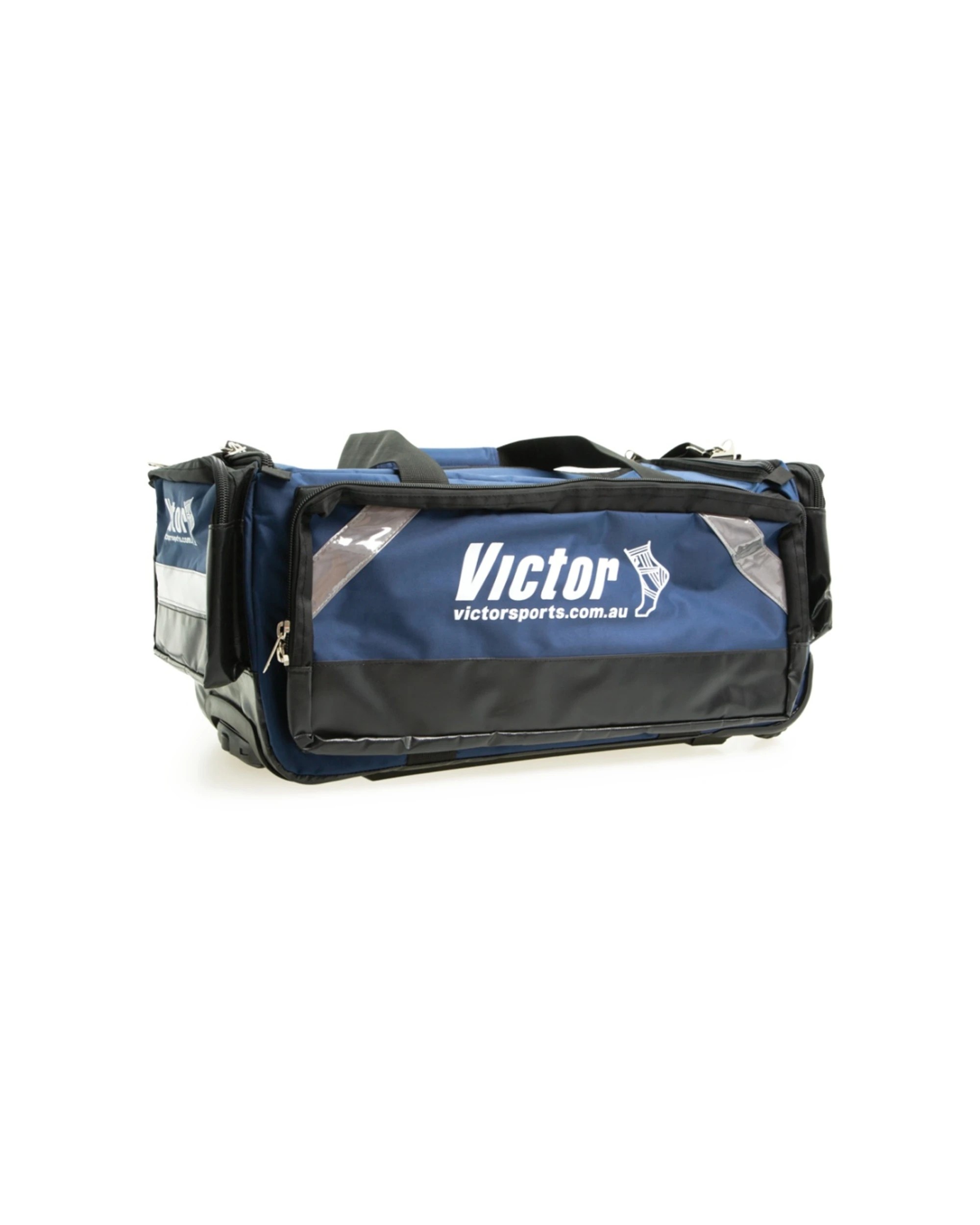 2 Victor Sports First Aid Bag On Wheels Large Trainer Trolley Leakproof - Blue, 2 of 6