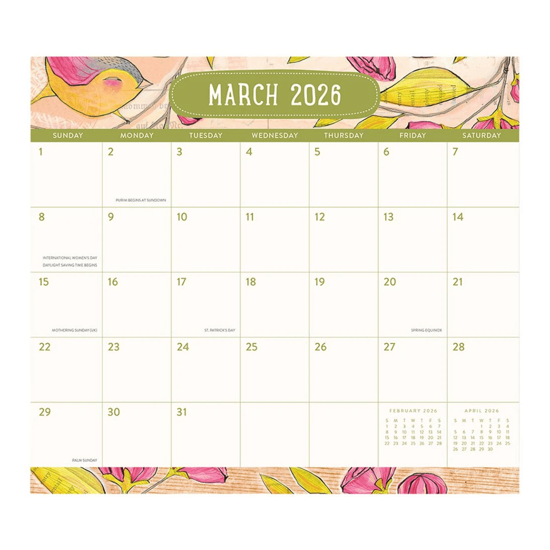 3 Orange Circle Magnetic Monthly Pad Colour Block 2026, 3 of 6