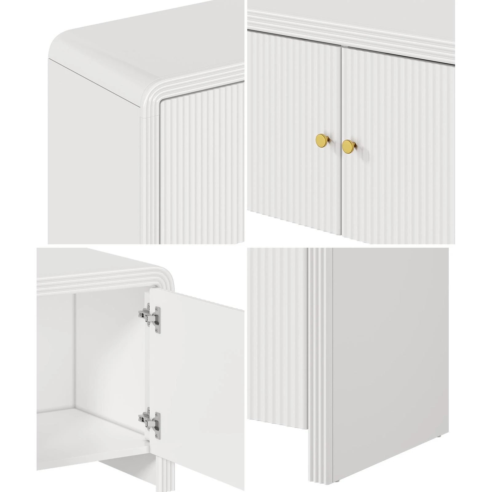 5 Oikiture TV Cabinet Entertainment Unit 160cm - White, 5 of 10