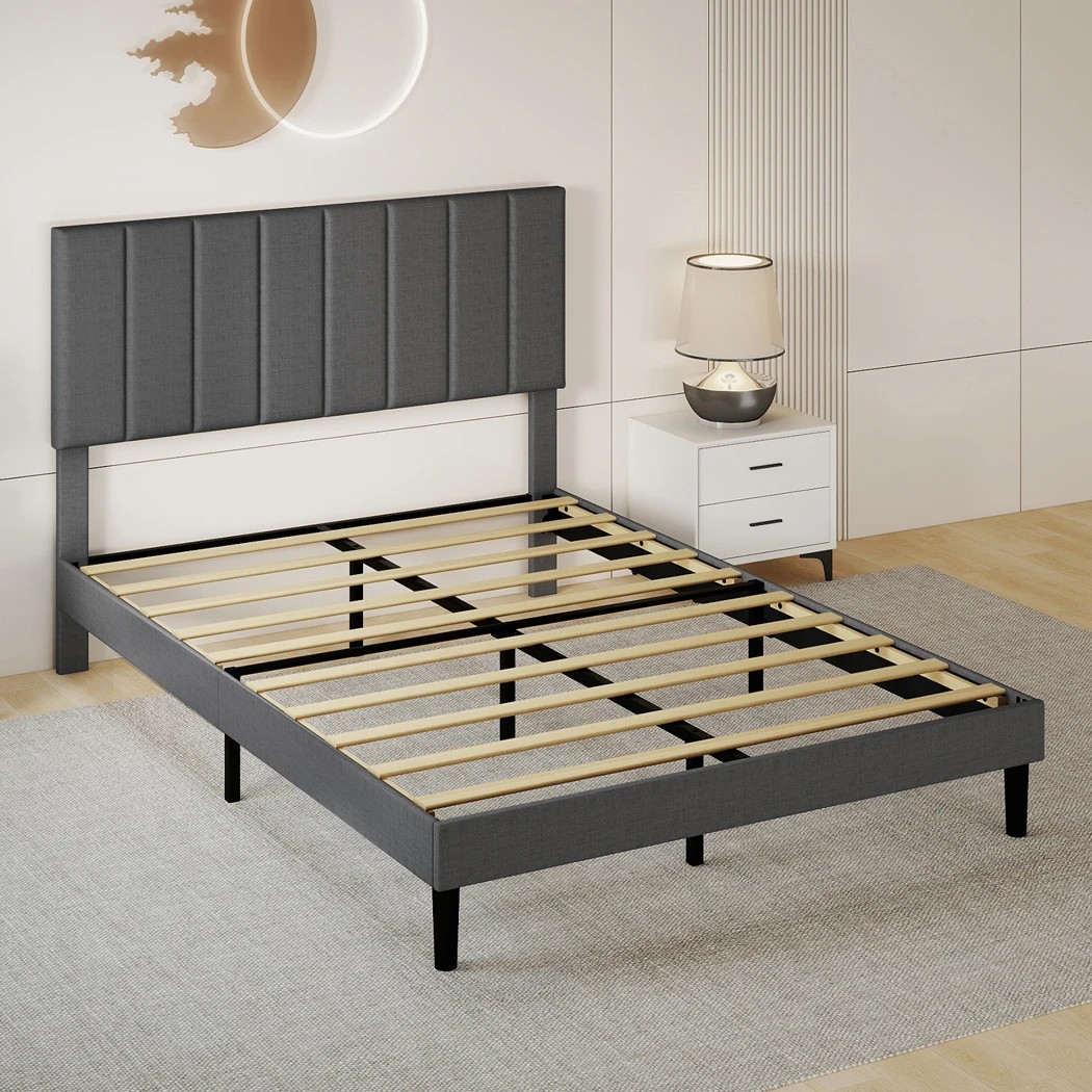 7 Levede Double Size Bed Frame Upholstered, 7 of 8
