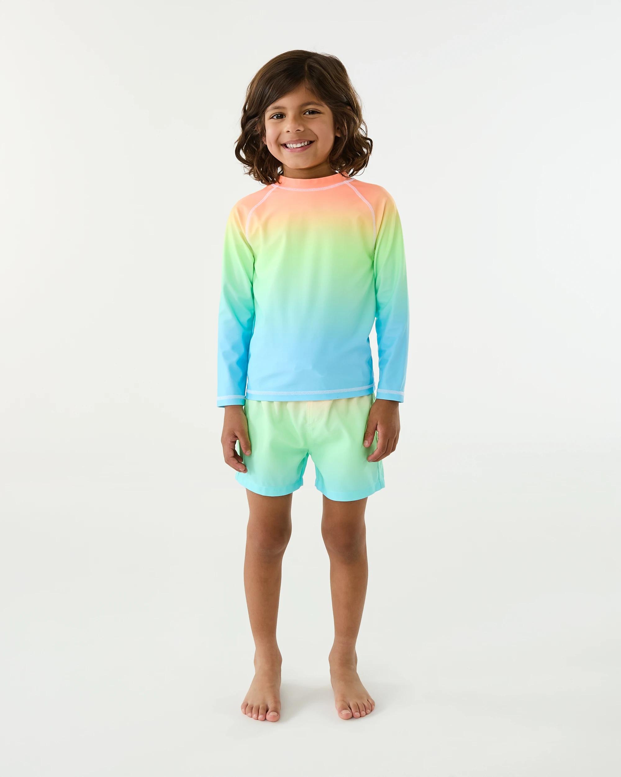 5 Printed Long Sleeve Rash Vest Ombre, 5 of 6