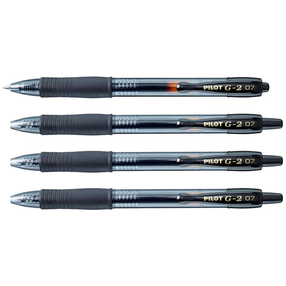 3 PILOT G2 Retractable Gel Pen Fine 0.7mm Black 4 Pack, 3 of 8