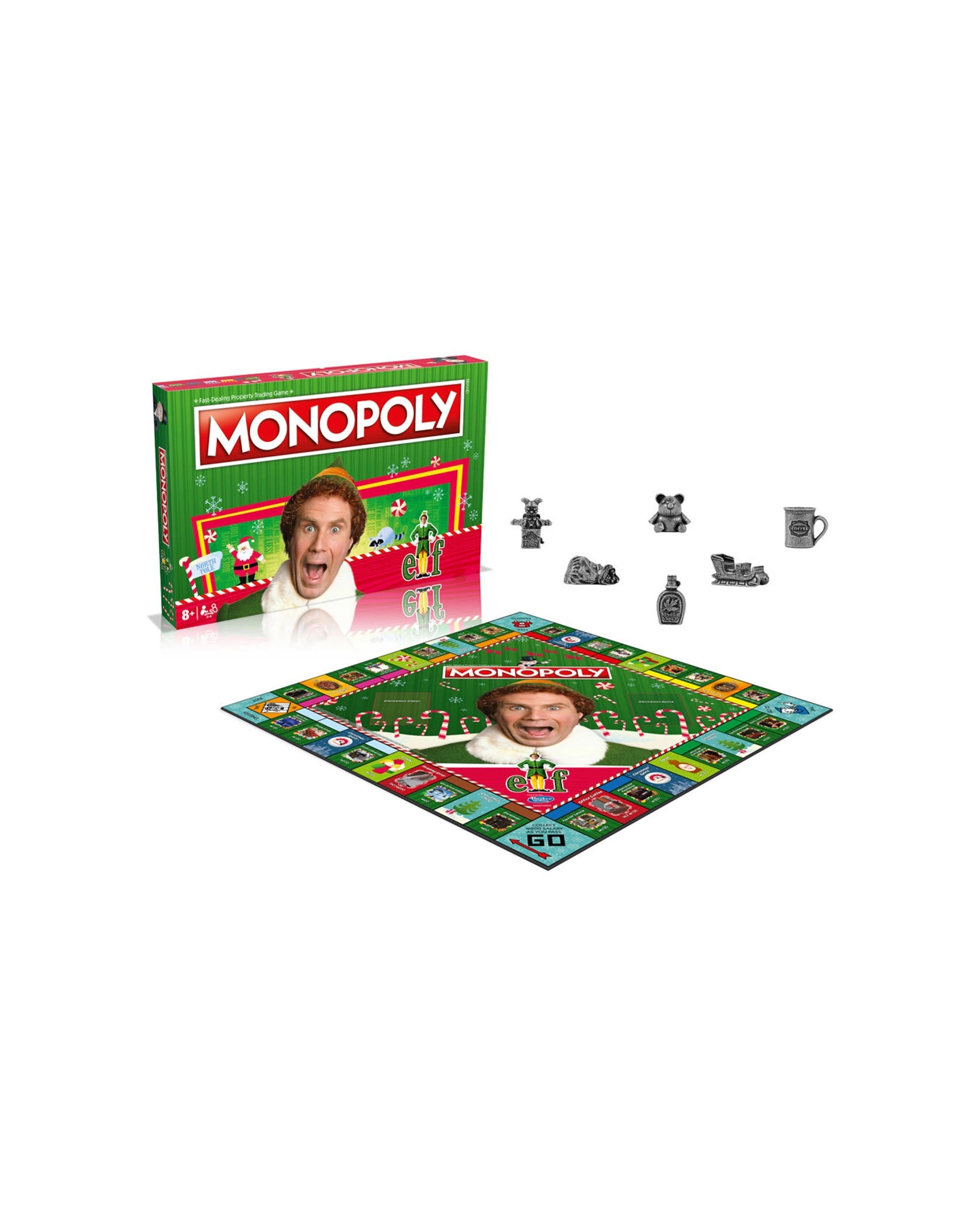 4 MONOPOLY Elf Edition Tabletop Festive Themed Family Board Game - Multi, 4 of 6