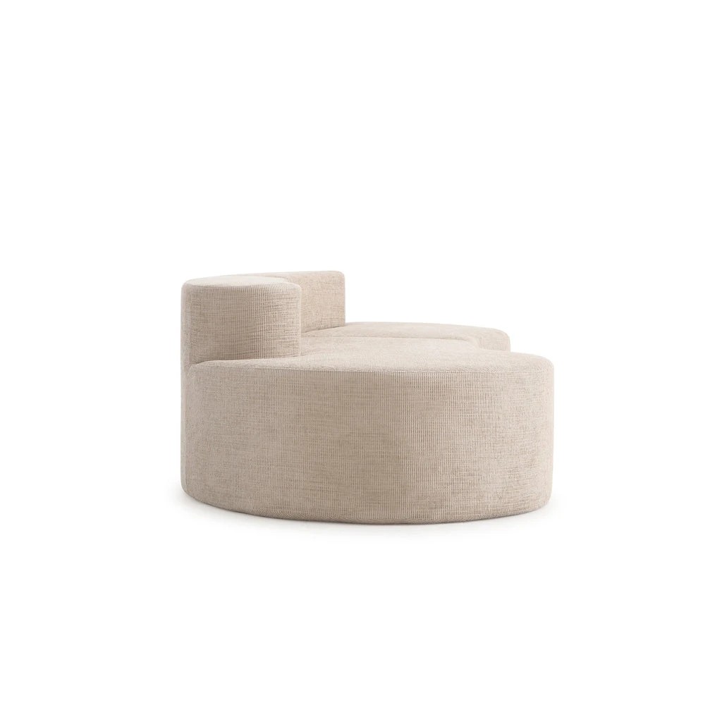 4 Zzz Atelier Arcadia Curve 3 Seater Foam Lounge Sofa - Beige, 4 of 7