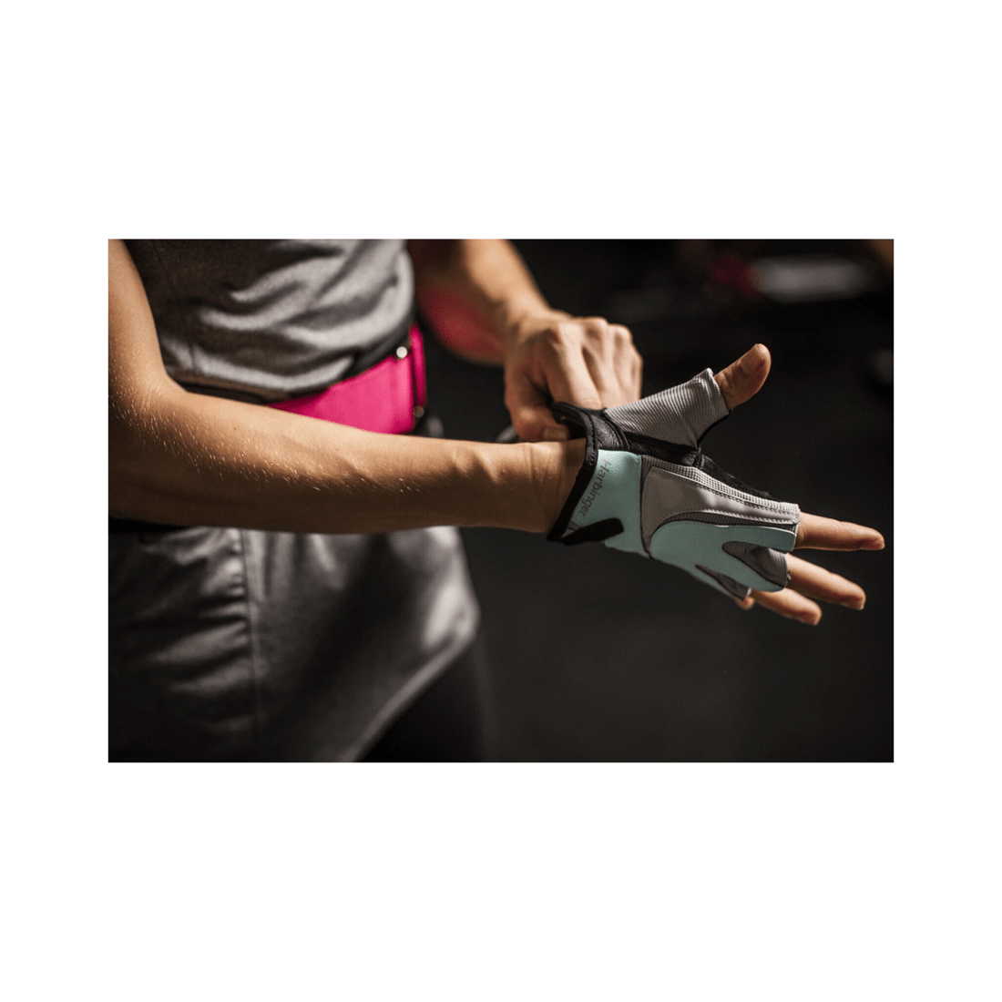 8 Harbinger Womens Training Grip Gloves TechGel Padding Leather Palm NoSweat - Multi, 8 of 10