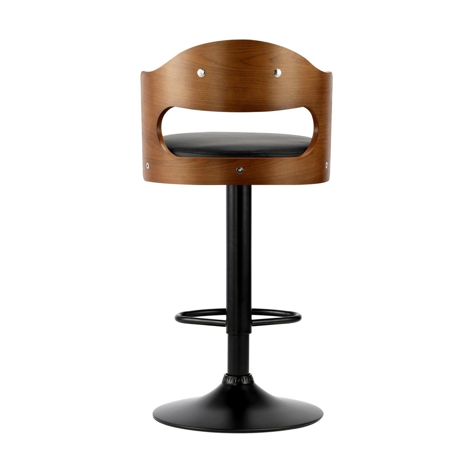 8 Oikiture Set Of 4 Bar Stools Kitchen Swivel Barstool Chairs Gas Lift Metal
 - Black, 8 of 10