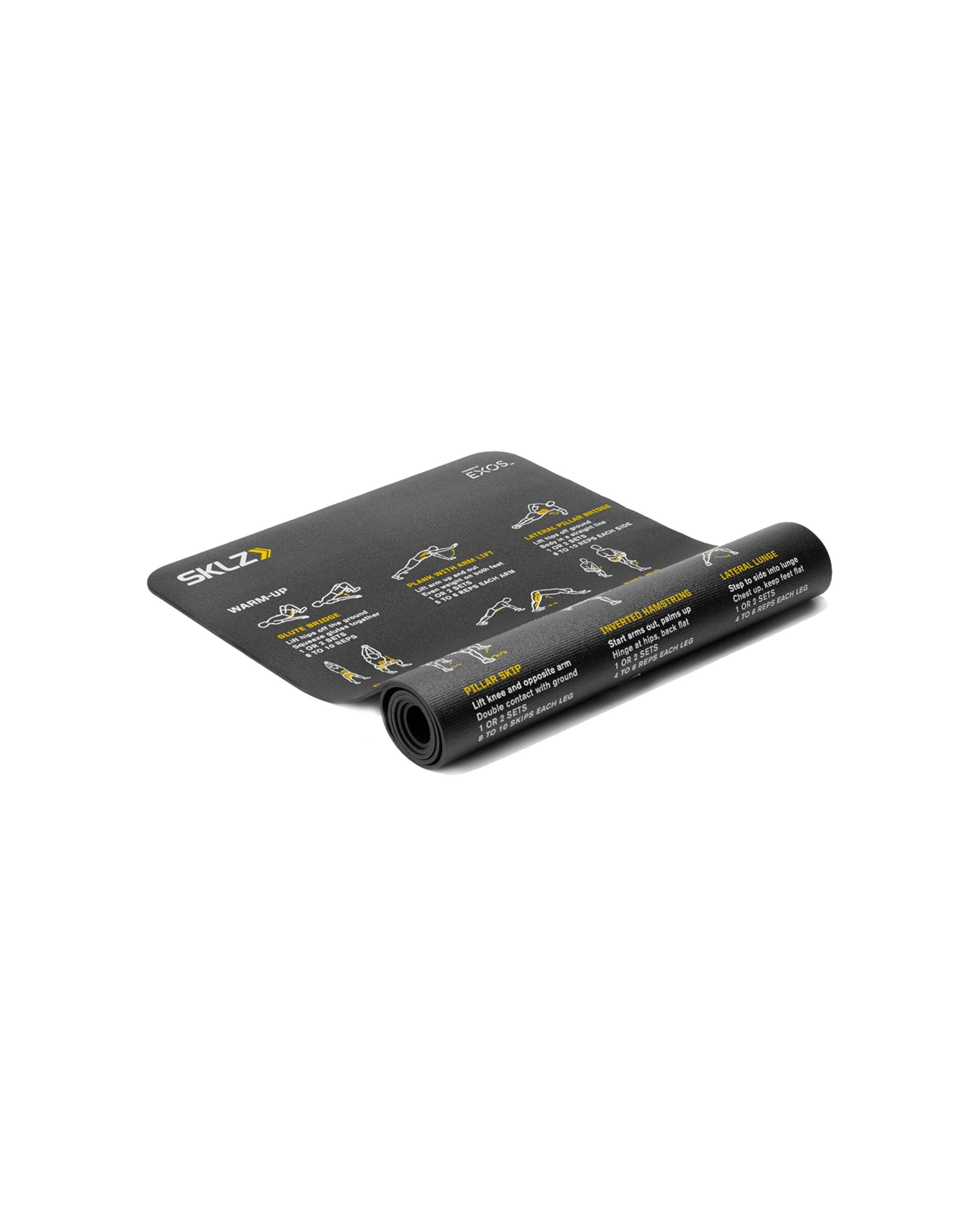 1 SKLZ Trainer Mat 21 Printed Exercises Approx 63.5cm x 182.88cm 4mm Thickness - Black, 1 of 4