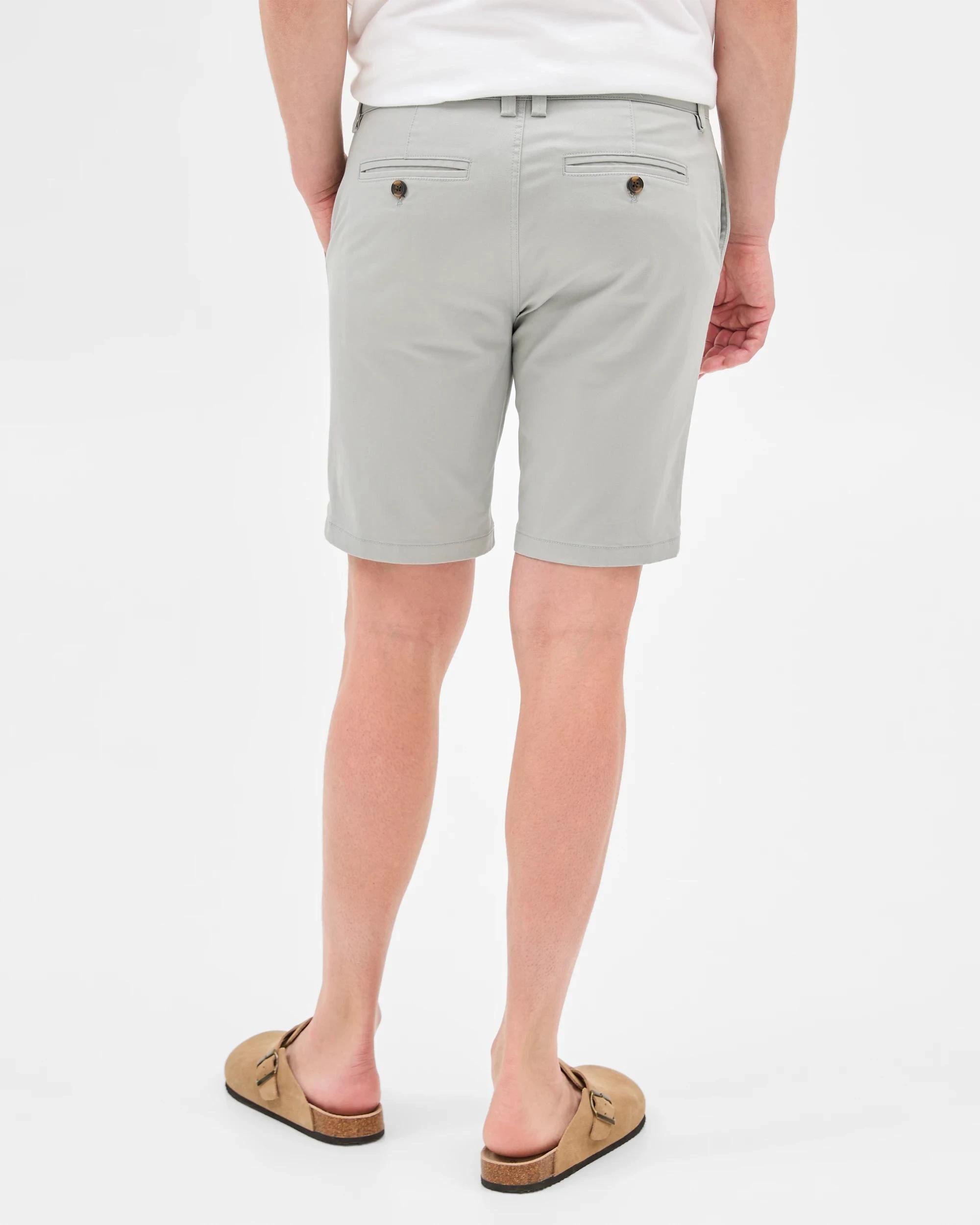 4 Target Australian Cotton Blend Slim Chino Shorts LIMESTONE, 4 of 7