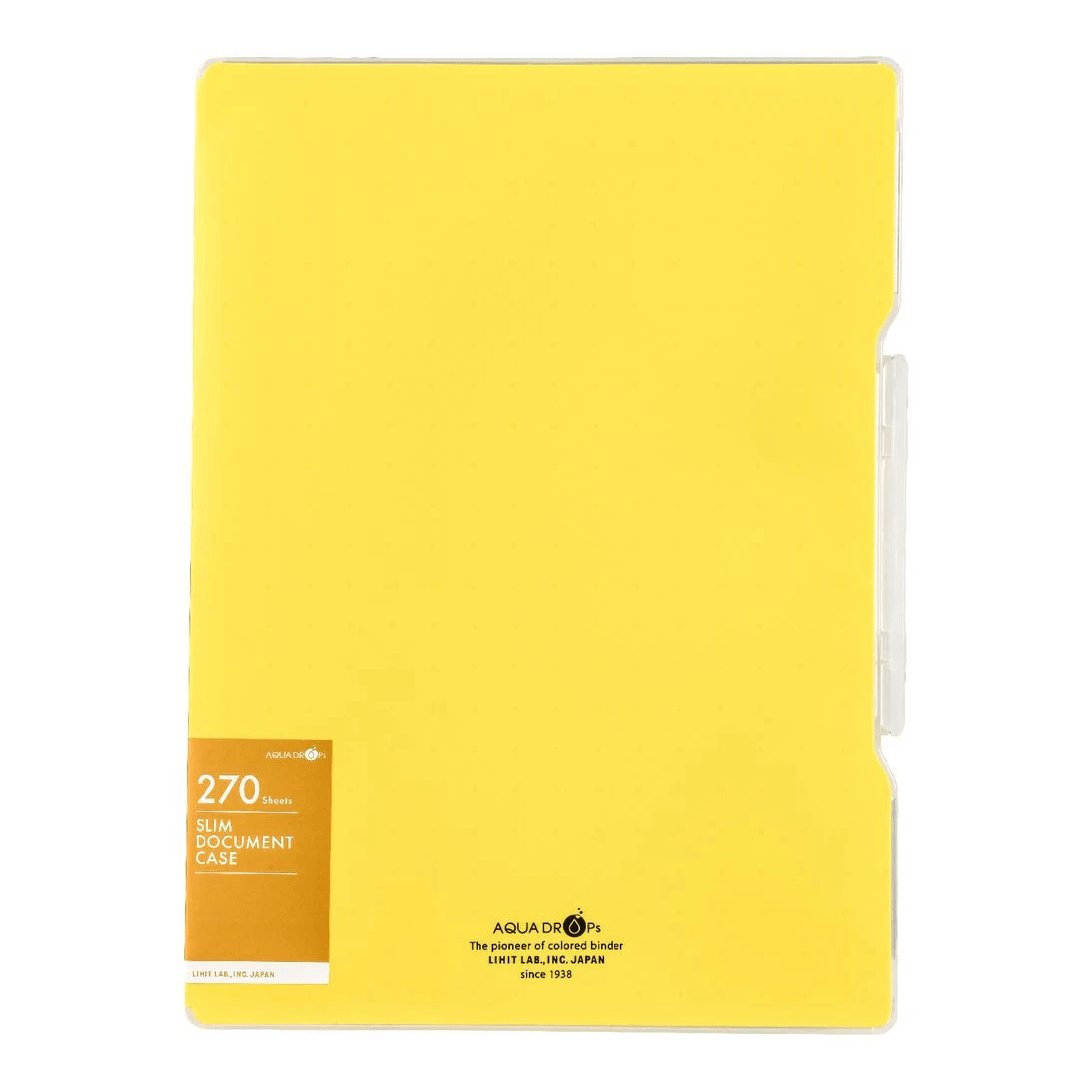 2 Aqua Drops Document Case Slim A4 Vivid Yellow, 2 of 3