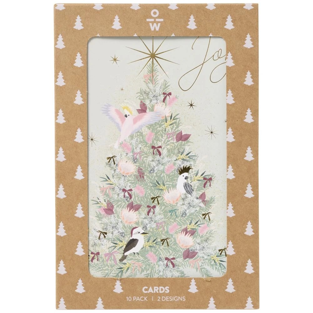 1 Officeworks Christmas Cards 10 Pack Australiana 2, 1 of 2