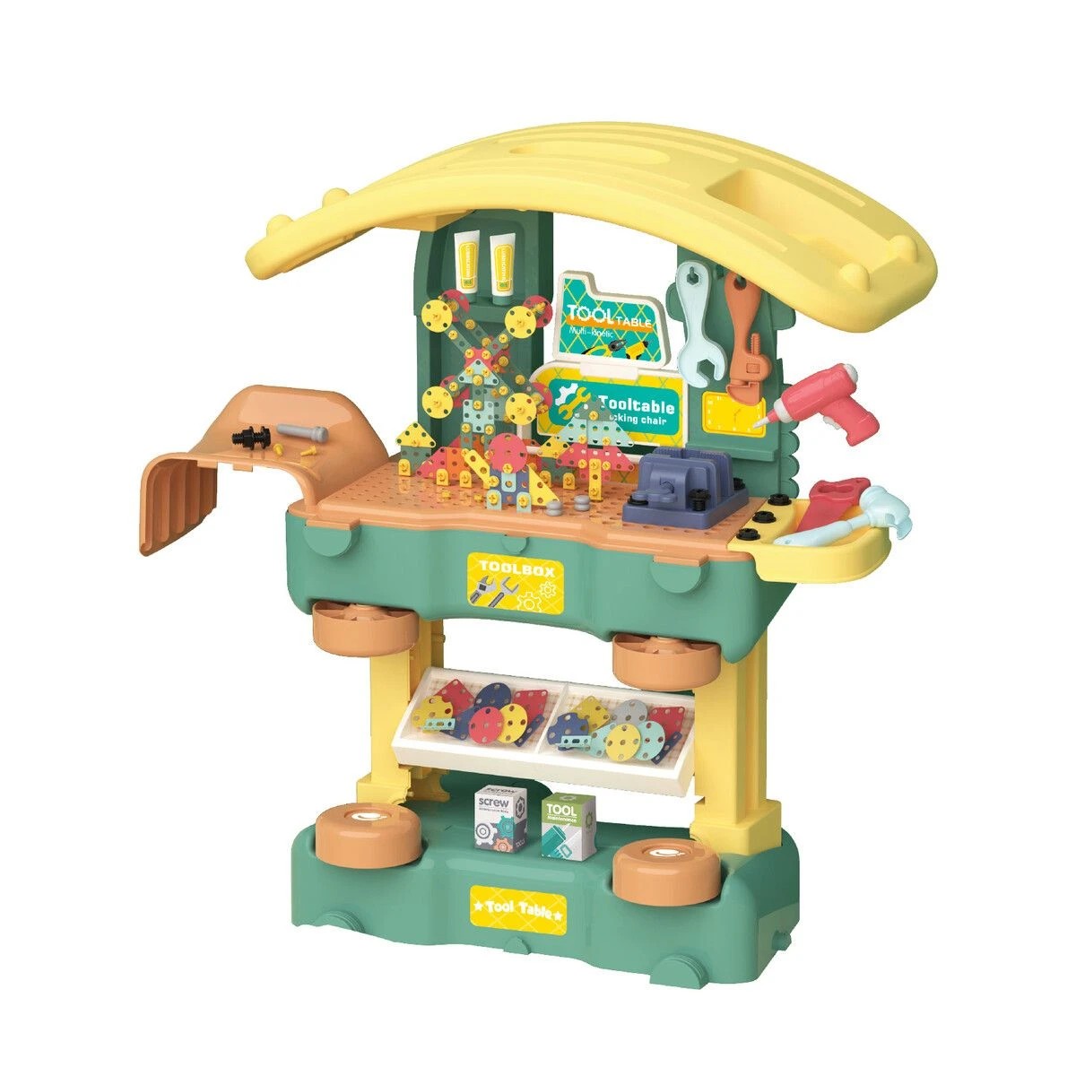 1 AUSWAY 3in1 Kids Work Bench 254pcs Construction Toys Tool Set, 1 of 1