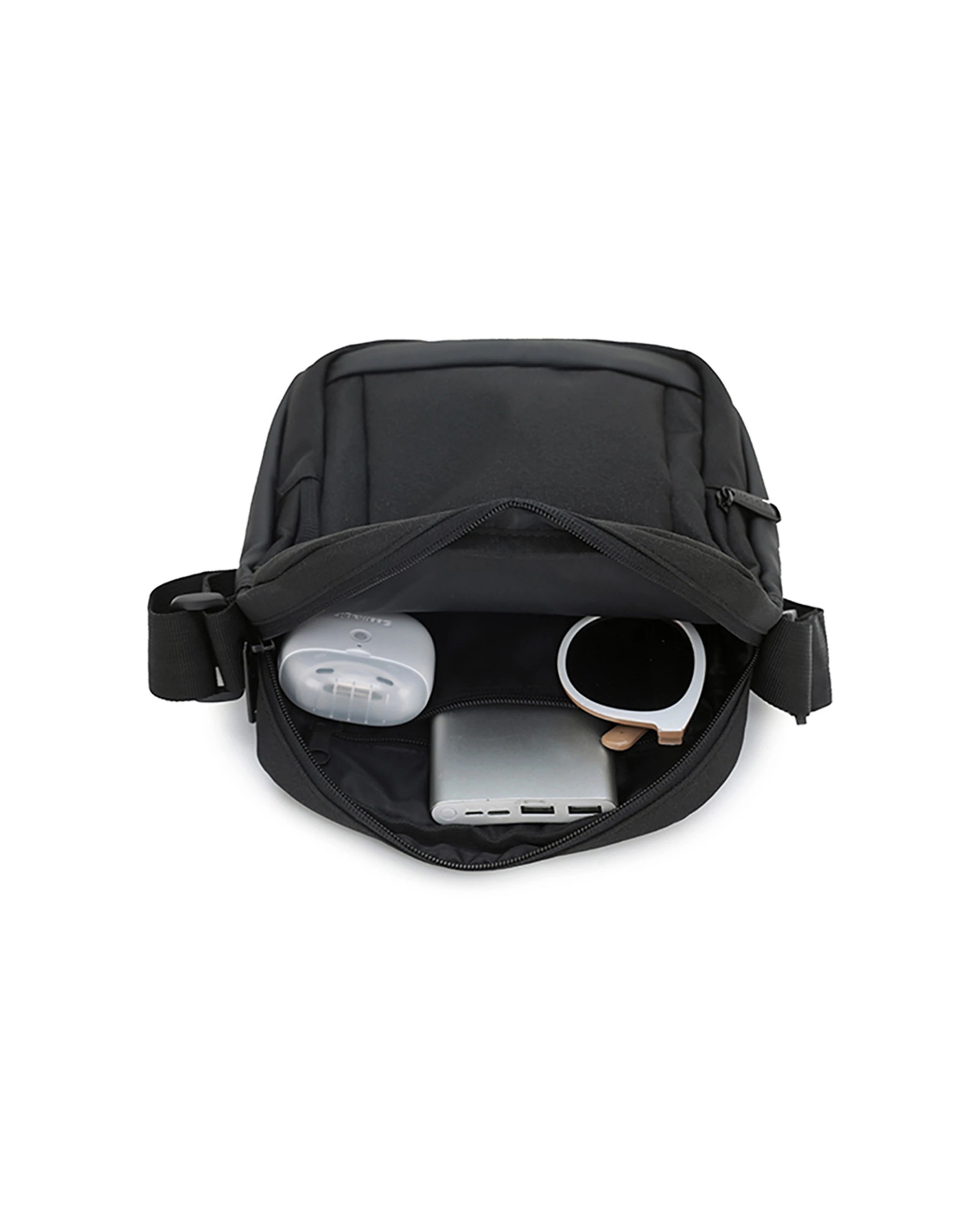 3 Tosca Mens Travel Shoulder Cross Body Side Bag - Black, 3 of 4