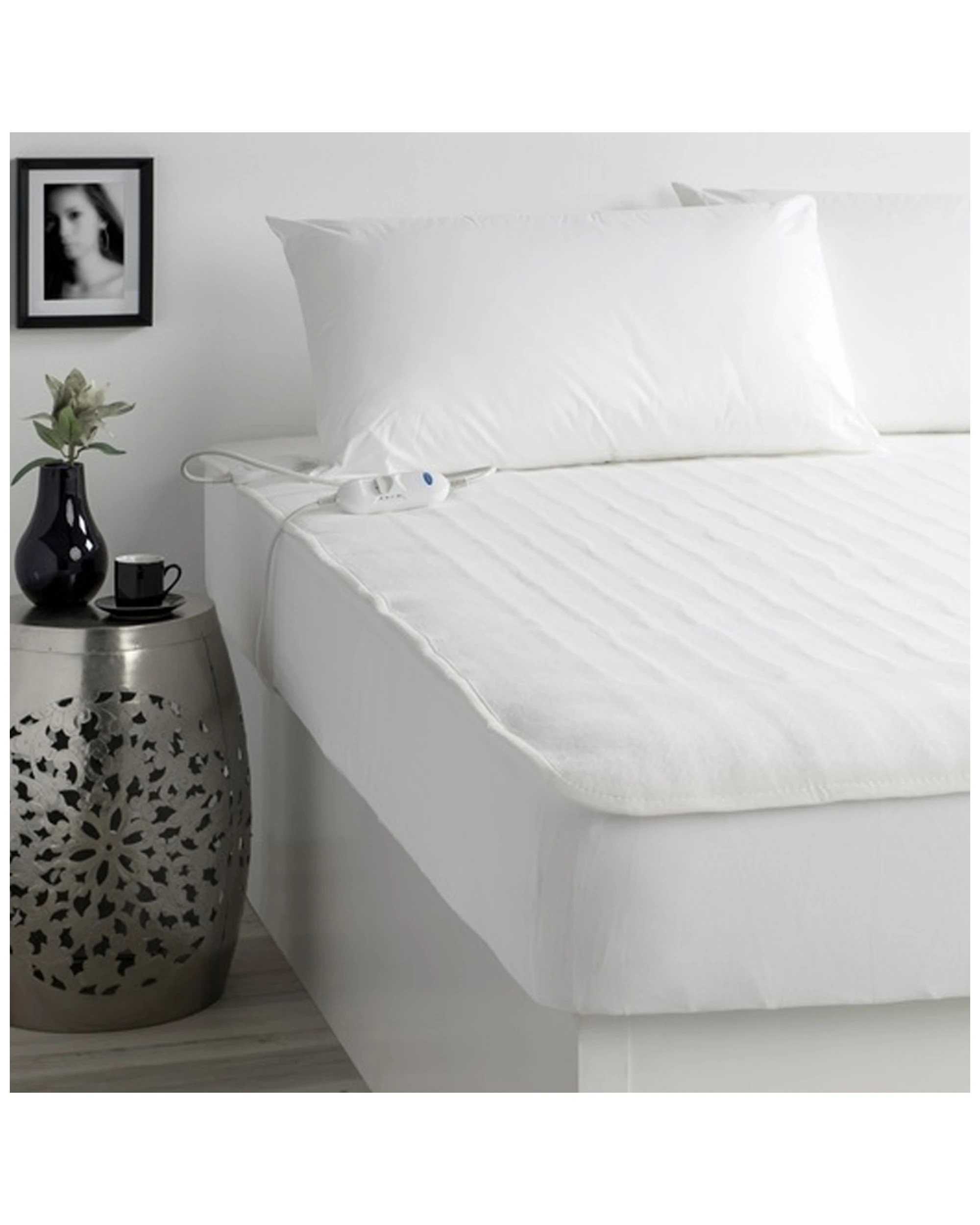 2 Jason Commercial King Single Electric Blanket Fully Fitted 107x203cm
 - White, 2 of 3